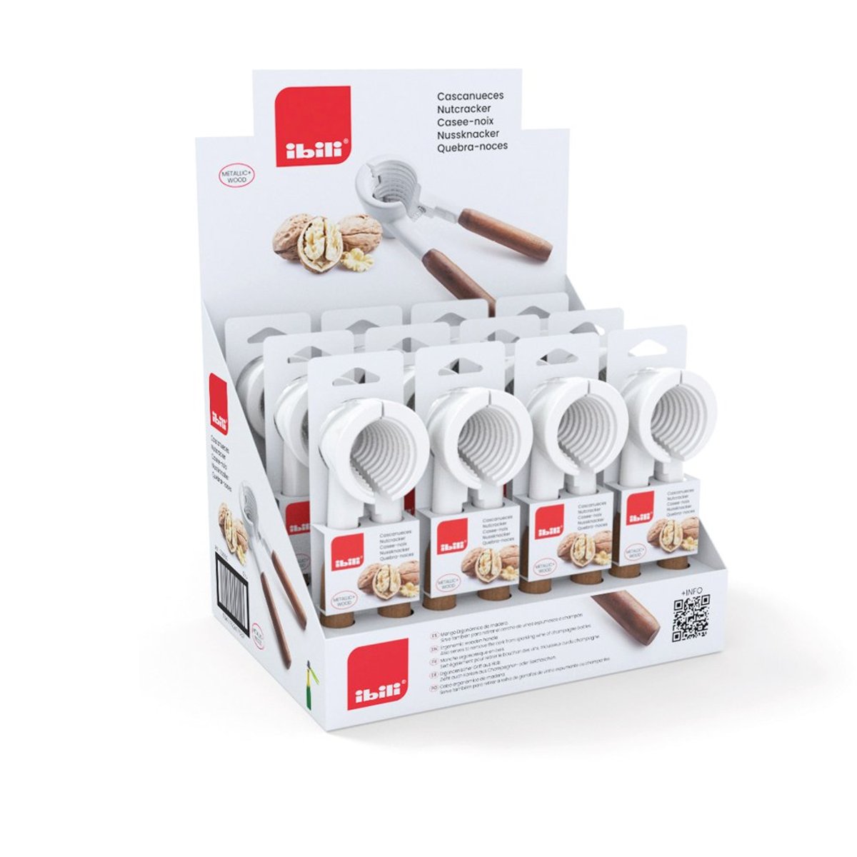 Casse-noix noble manche en bois blanc, IBILI