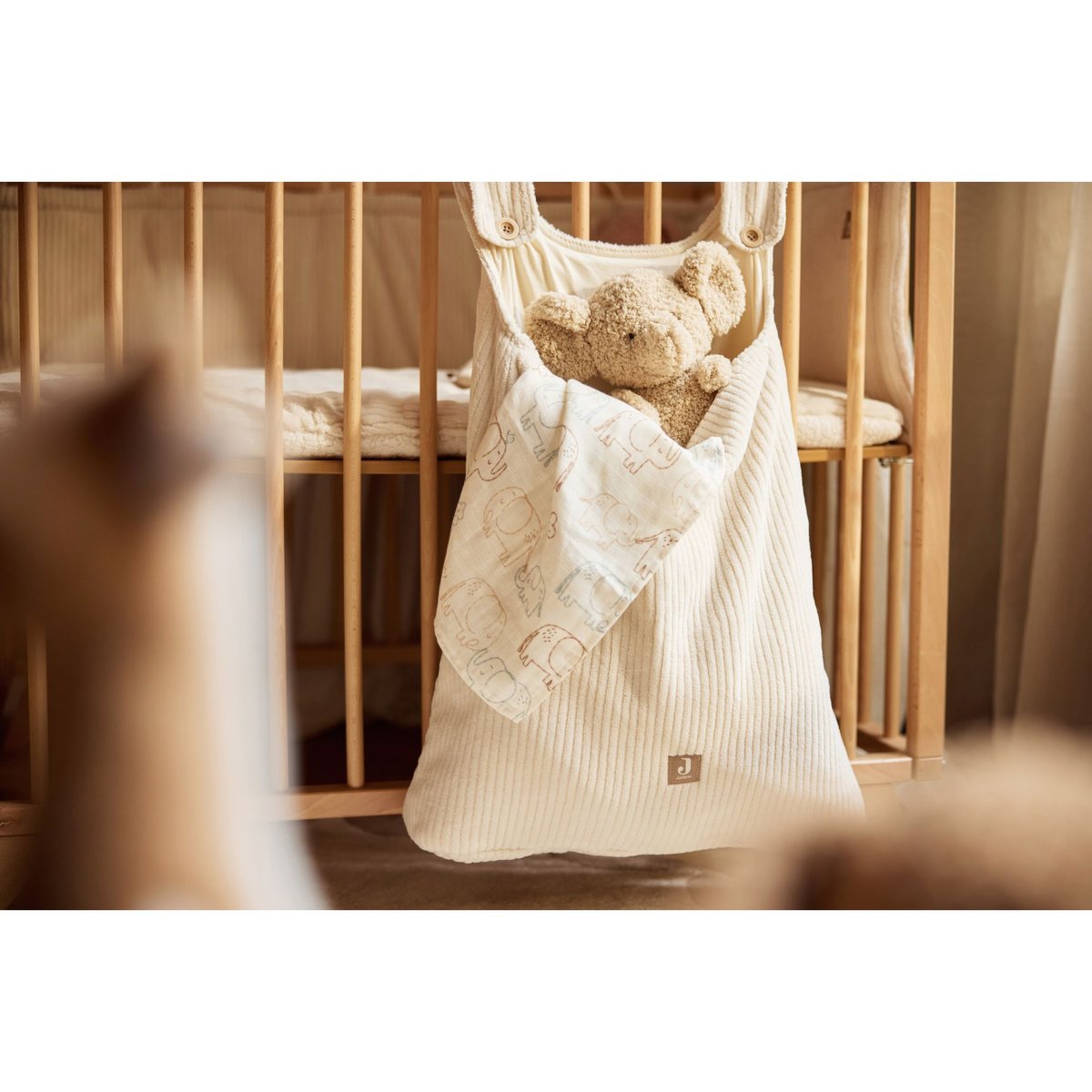 Lot de 2 langes gaze de coton beige, JOLLEIN