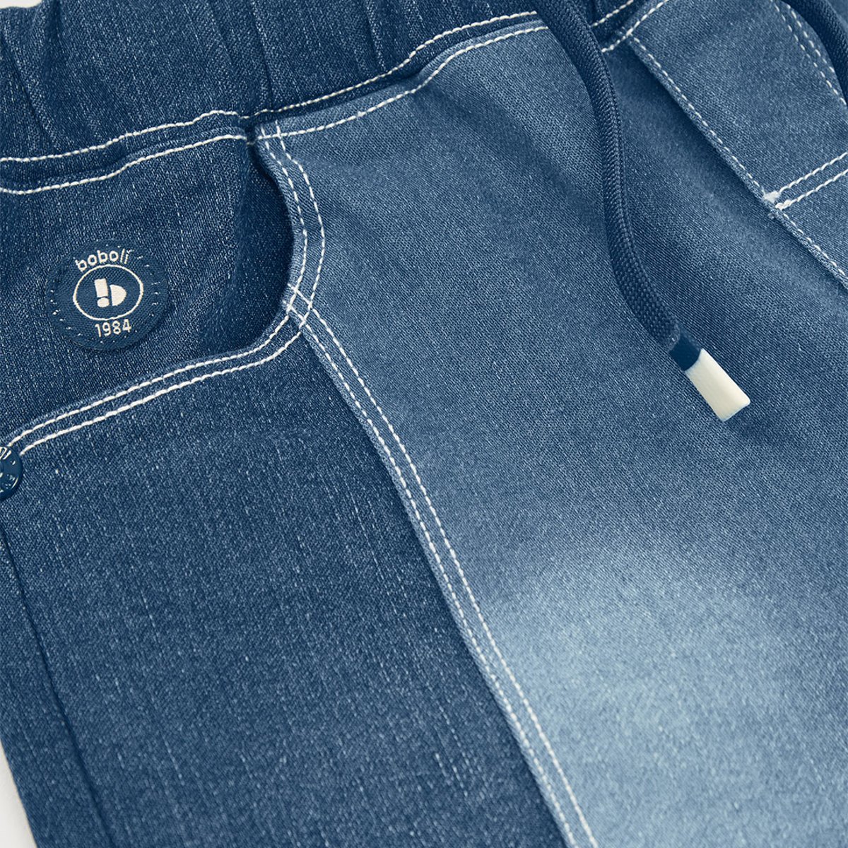 Short garçon denim bleu, BOBOLI