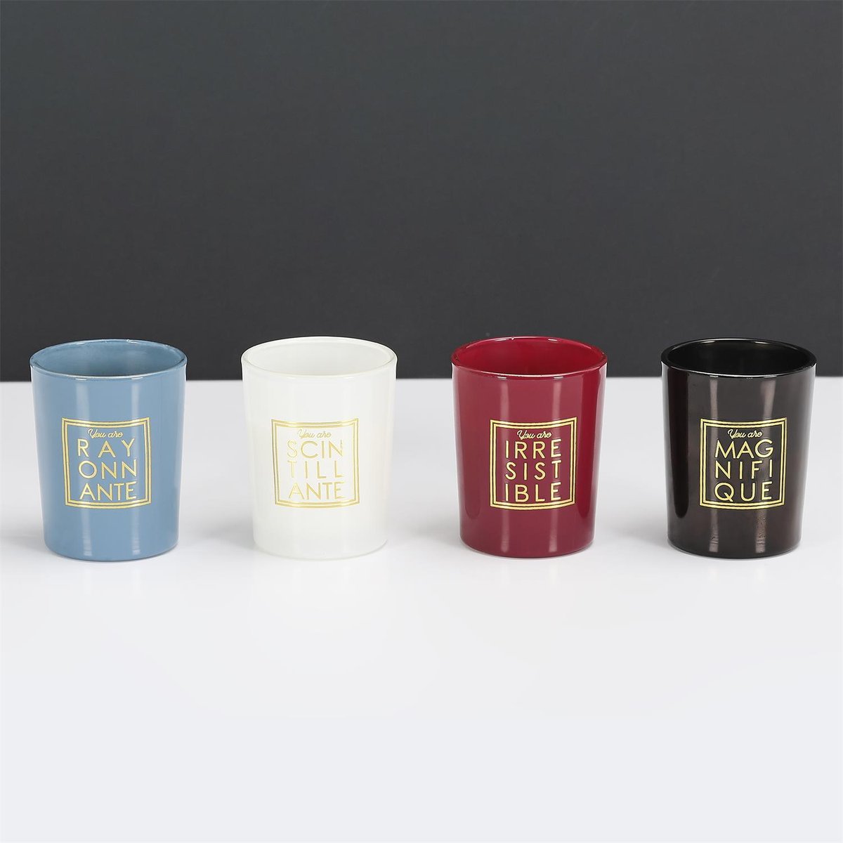 Coffret de 4 bougies senteur fleur de coton You are multicolore, EDEN