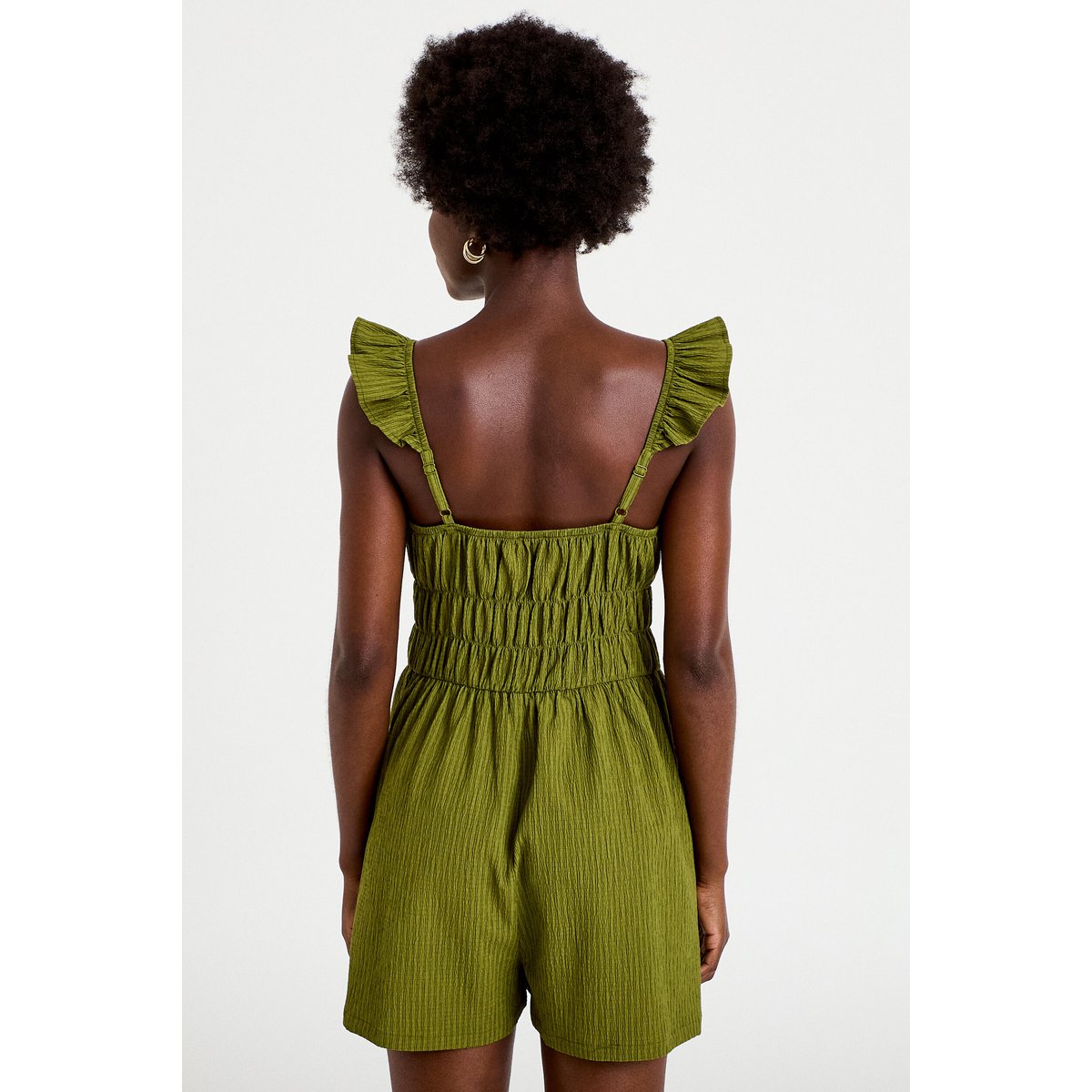 Combishort coupe flare vert kaki, CACHE CACHE