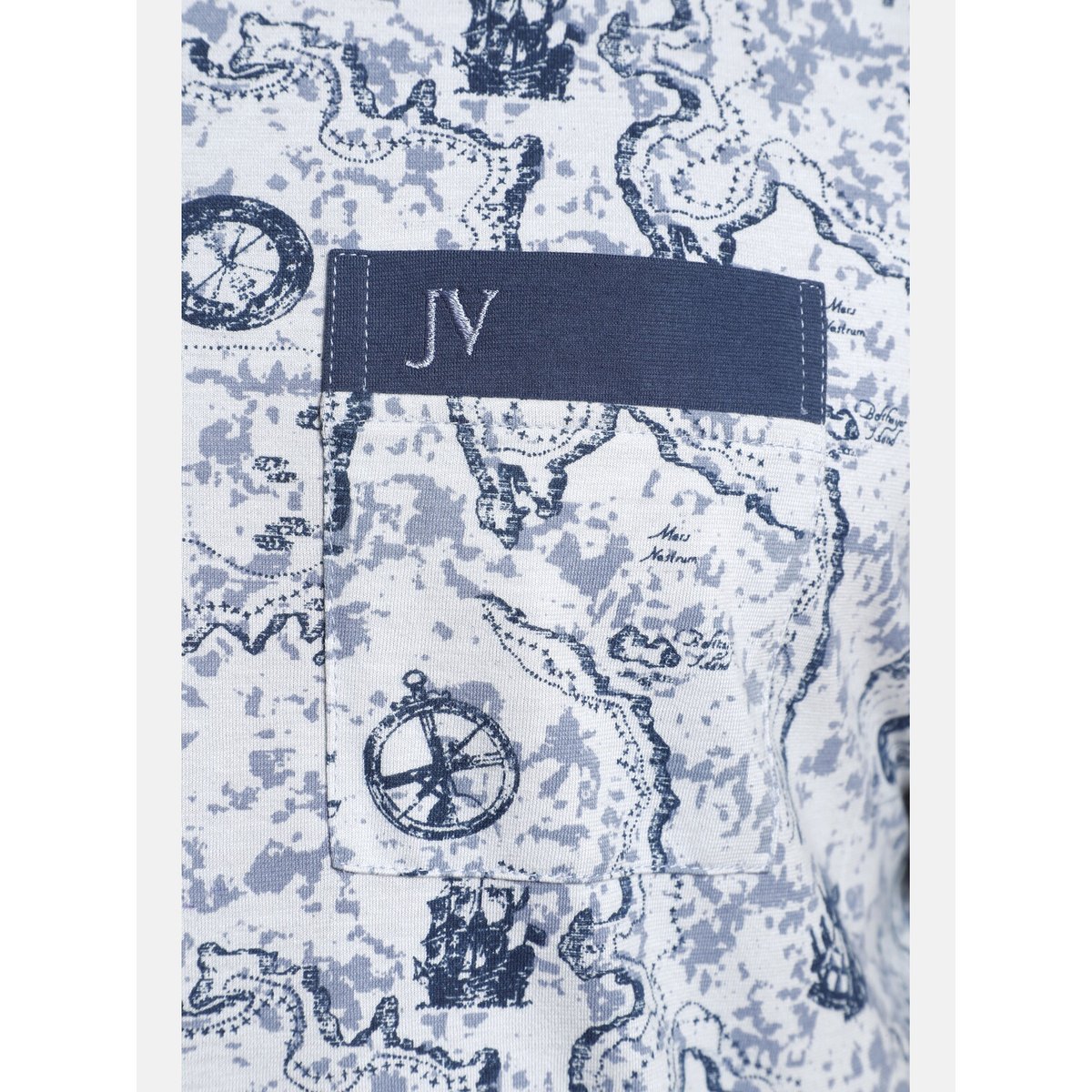 Chemise de nuit UNNI bleu à dessin, JAN VANDERSTORM