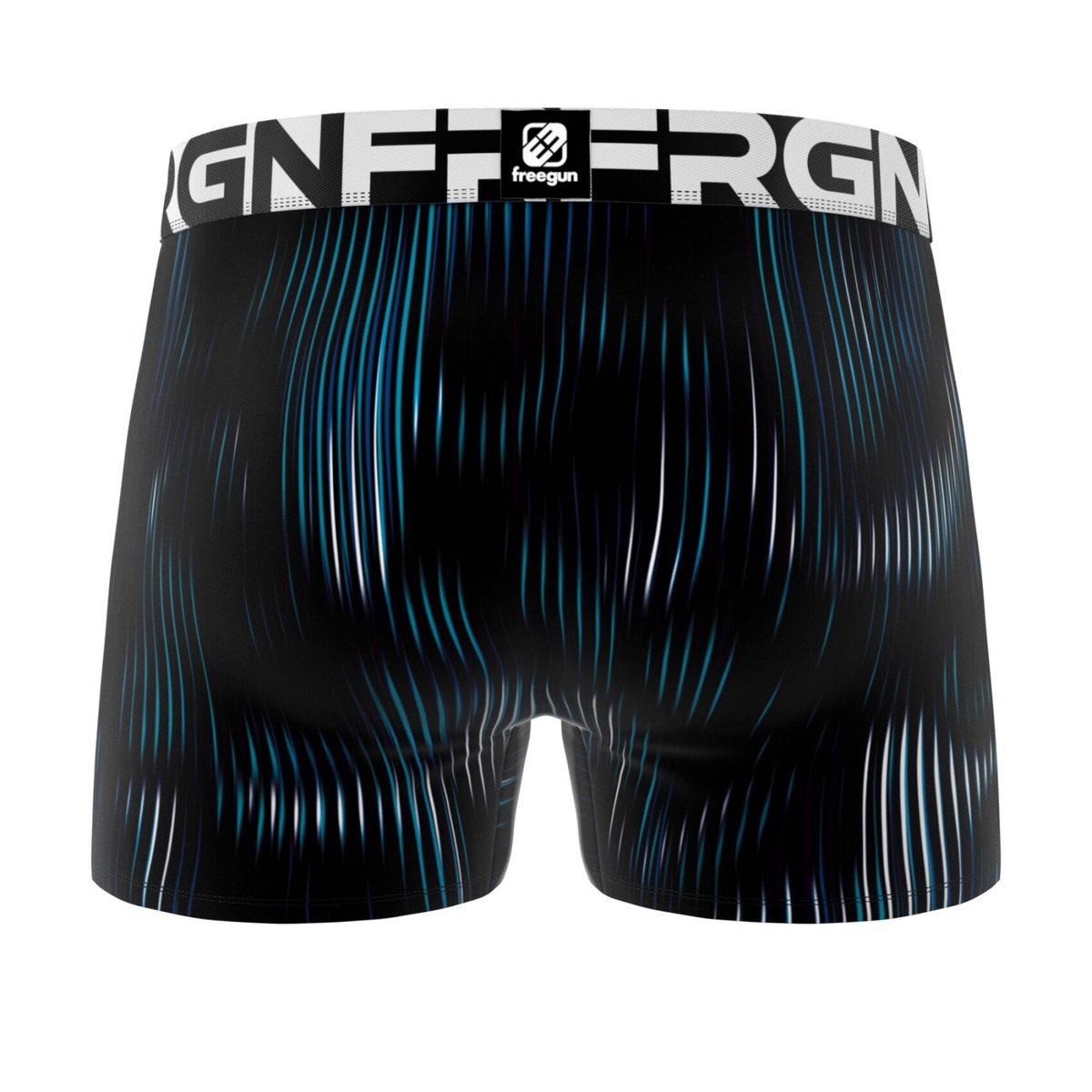Lot De 4 Boxers Microfibre turquoise/jaune/noir/bleu/vert/gris, FREEGUN