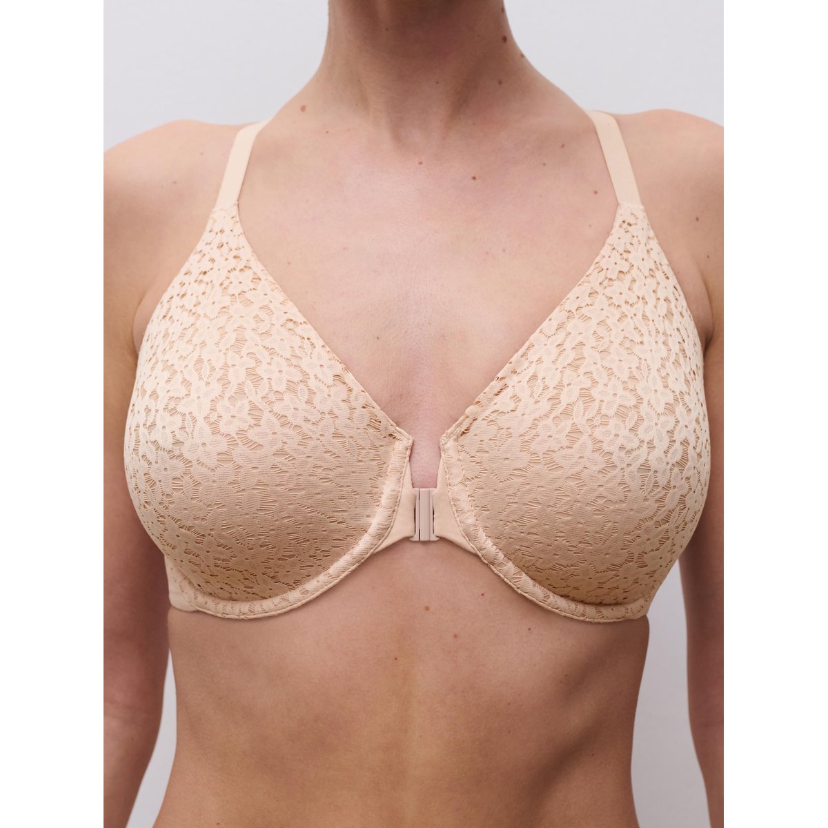 Soutien-gorge moulé emboîtant ouverture devant NORAH beige doré, CHANTELLE