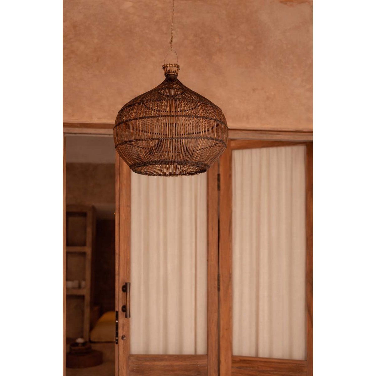Suspension Noyer DESERT GOURD marron foncé, BAZAR BIZAR