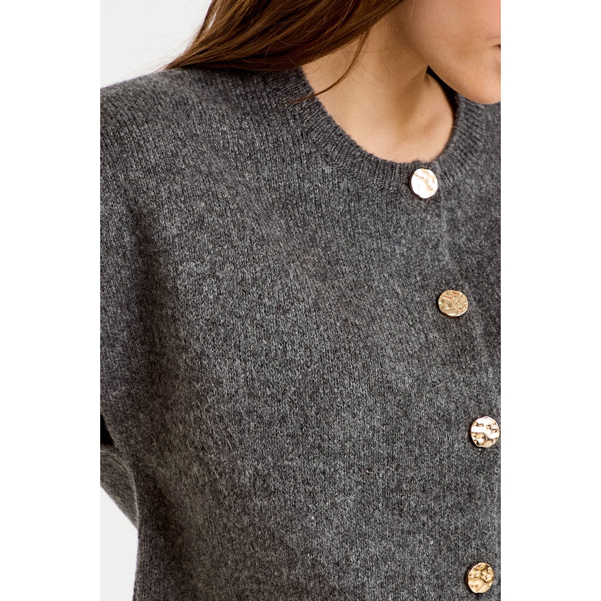 Gilet ample sans manches gris foncé, CACHE CACHE
