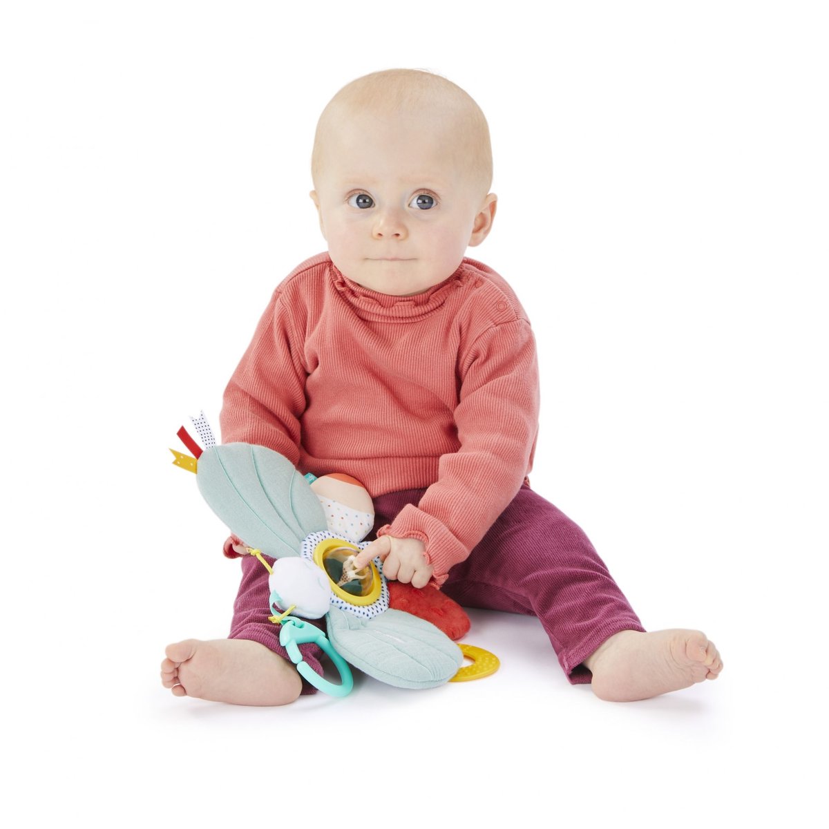 Peluche d'activités Mon compagnon d'éveil couleur unique, VULLI