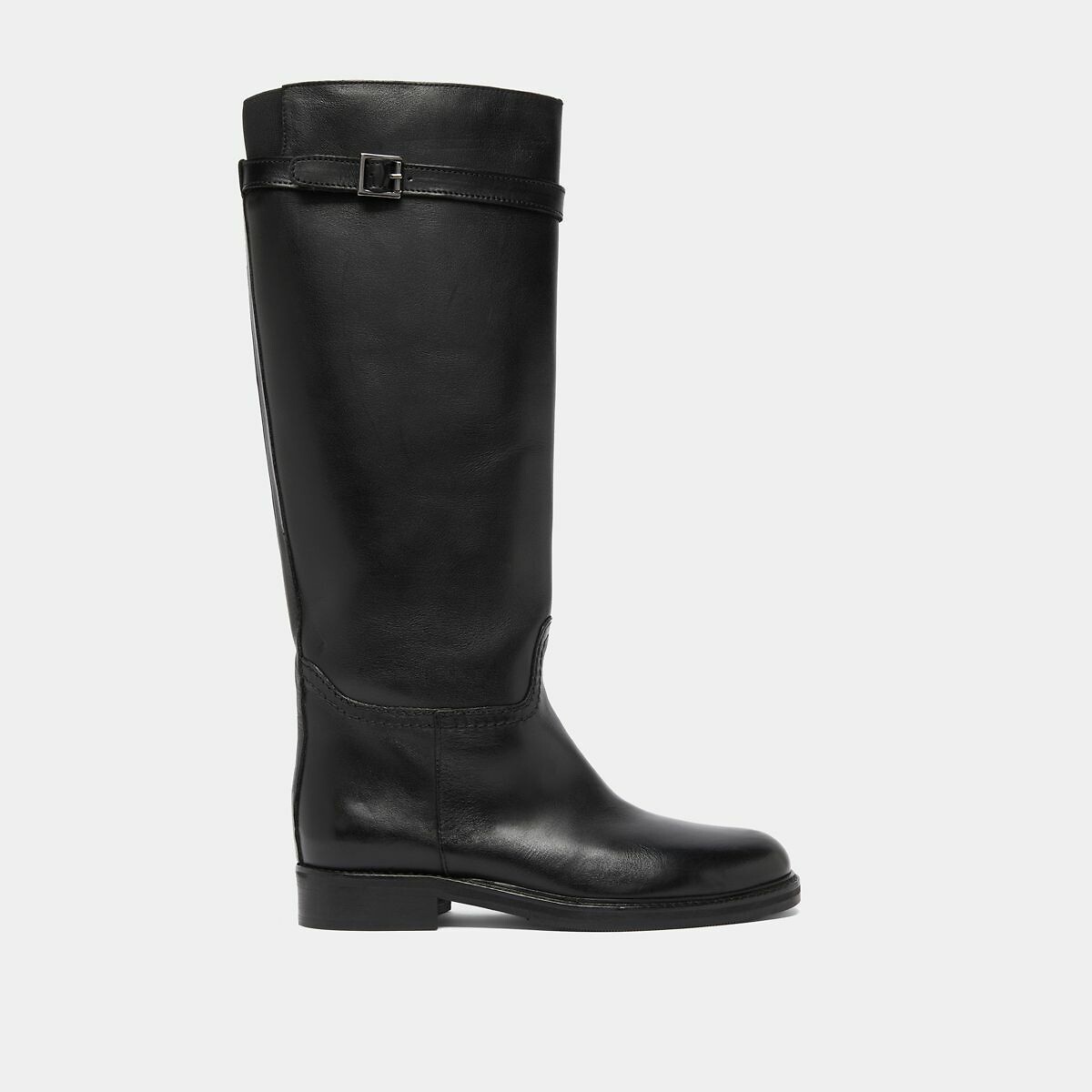Bottes cavalières en cuir Romane marron foncé, JONAK