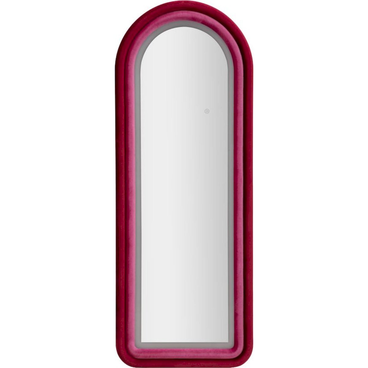 Miroir mural arche à LED cadre velours MODERN rose et violet, RECOLLECTION