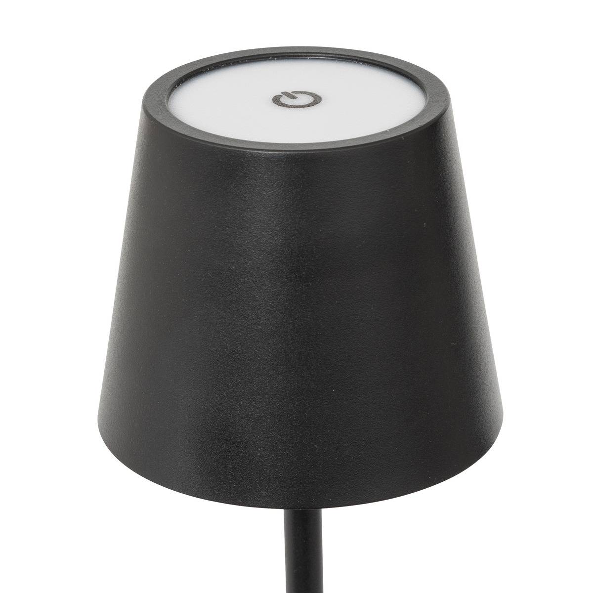 Lampe d'extérieur nomade tactile rechargeable CODY noir, ATMOSPHERA