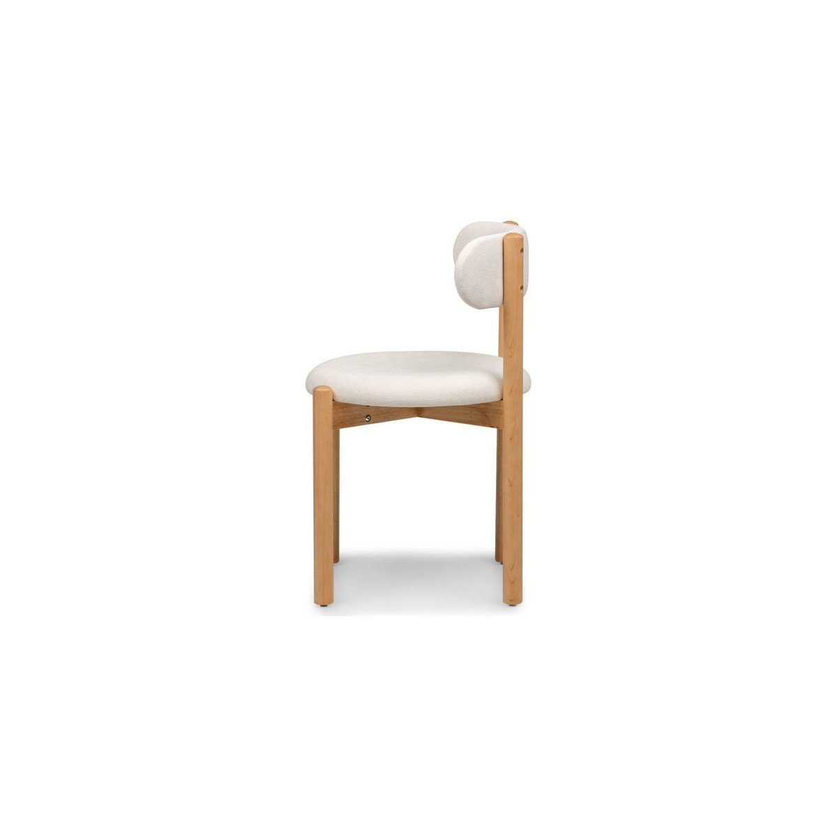 Chaise de salle à manger en bois YANG crème et bois naturel, RECOLLECTION