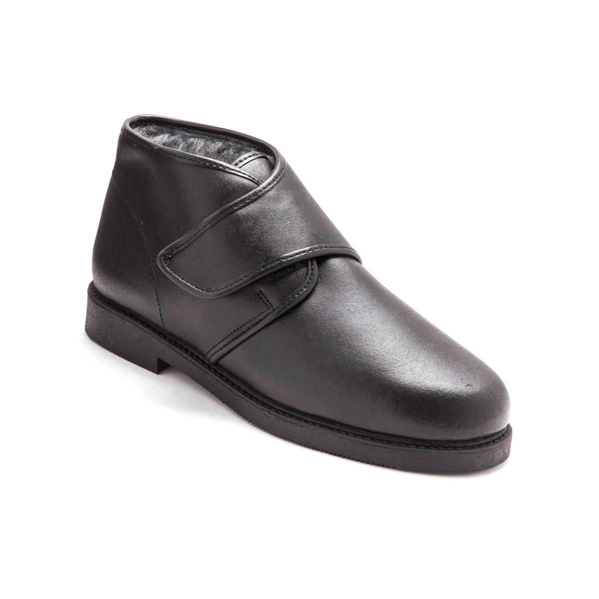 Bottillons fourrés extra-larges noir, PEDICONFORT