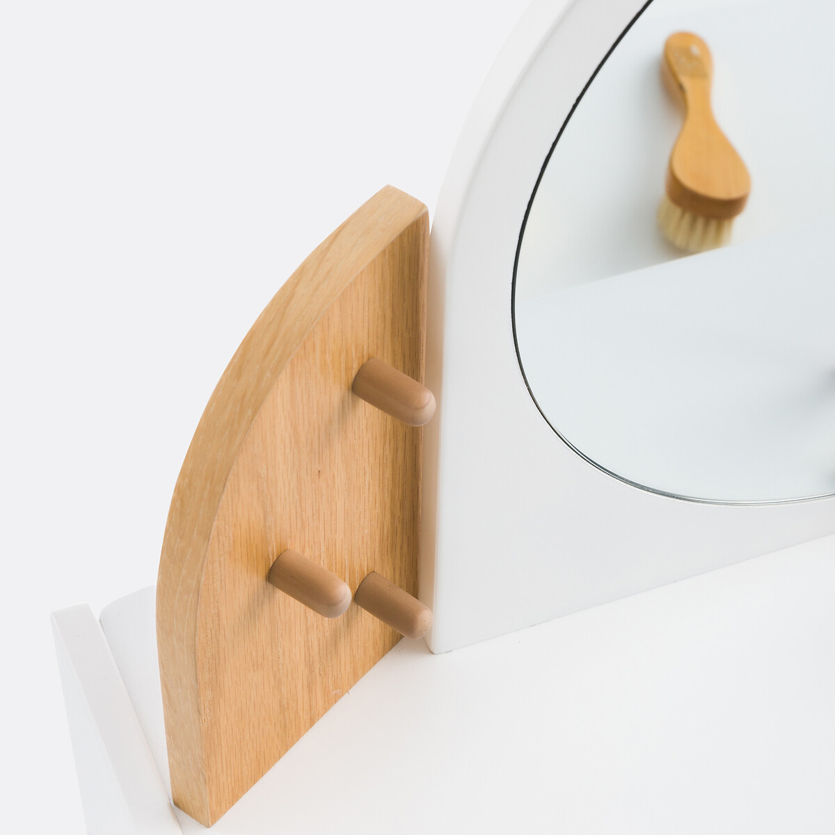 Kinderfrisiertisch Lorette mit Hocker weiss/braun, LA REDOUTE INTERIEURS