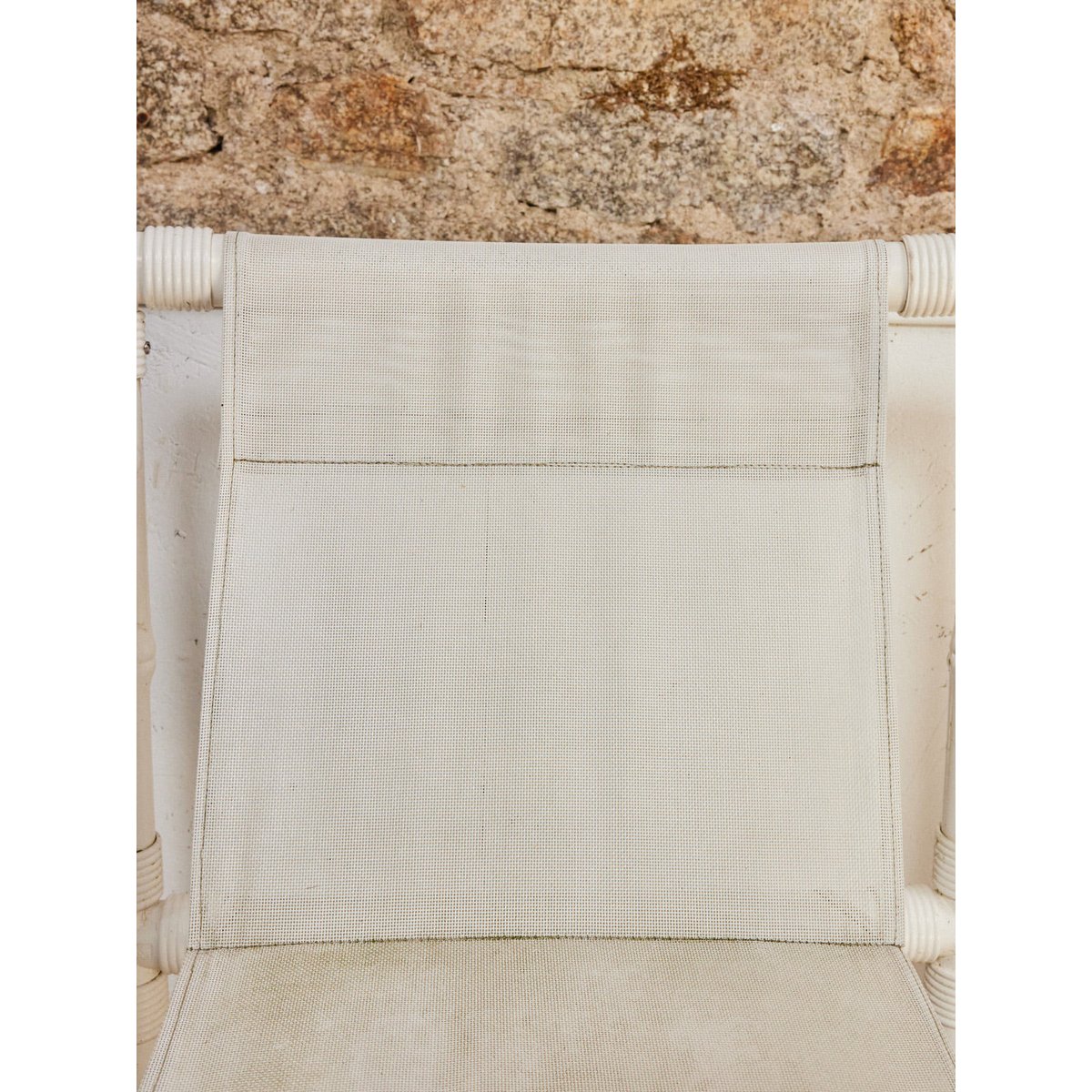Fauteuil en bambou blanc Jakob N°1286 - Bon état blanc, DEBONGOUT