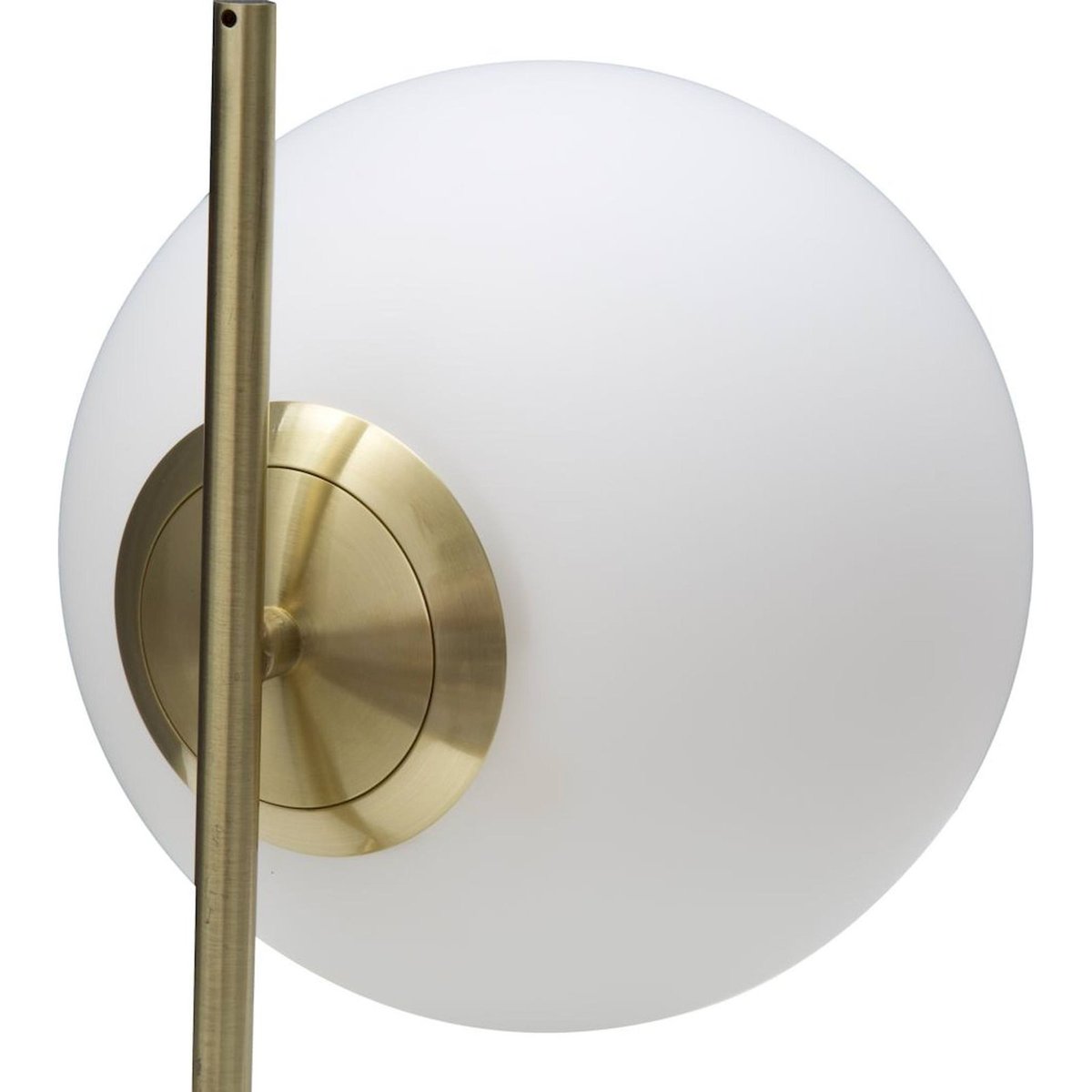 Lampe à poser globe en fer et verre GLAM blanc et doré, RECOLLECTION