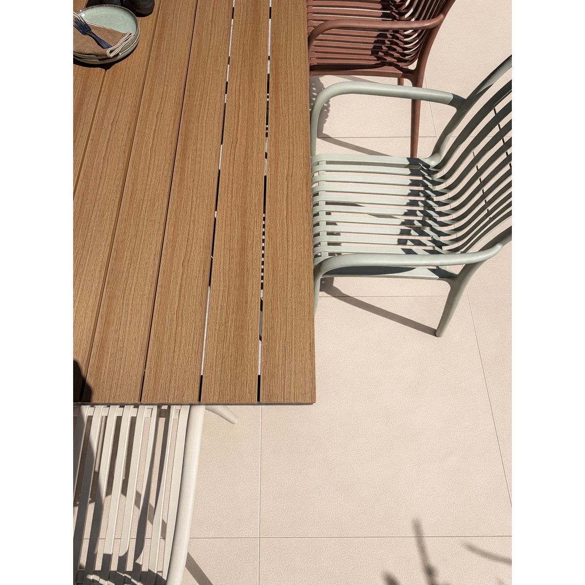 Ensemble repas de jardin 6 places en alu LAMU gris anthracite, DCB GARDEN