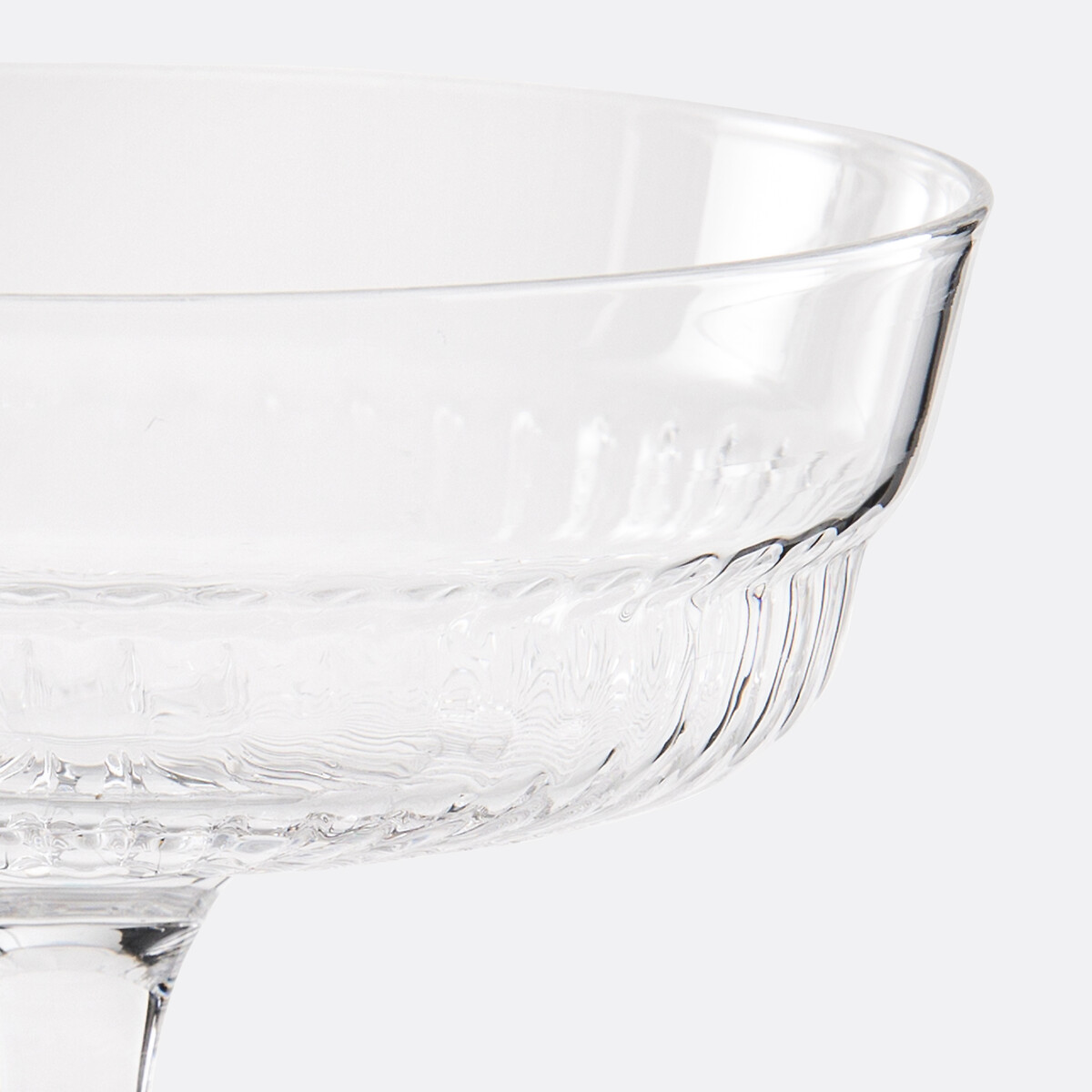Lot de 2 coupes à champagne, Rigato transparent, LA REDOUTE INTERIEURS