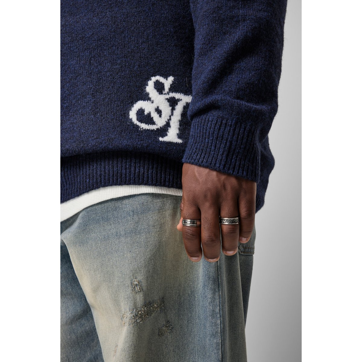Pull, maille épaisse, mélange de laine marine, STHUGE