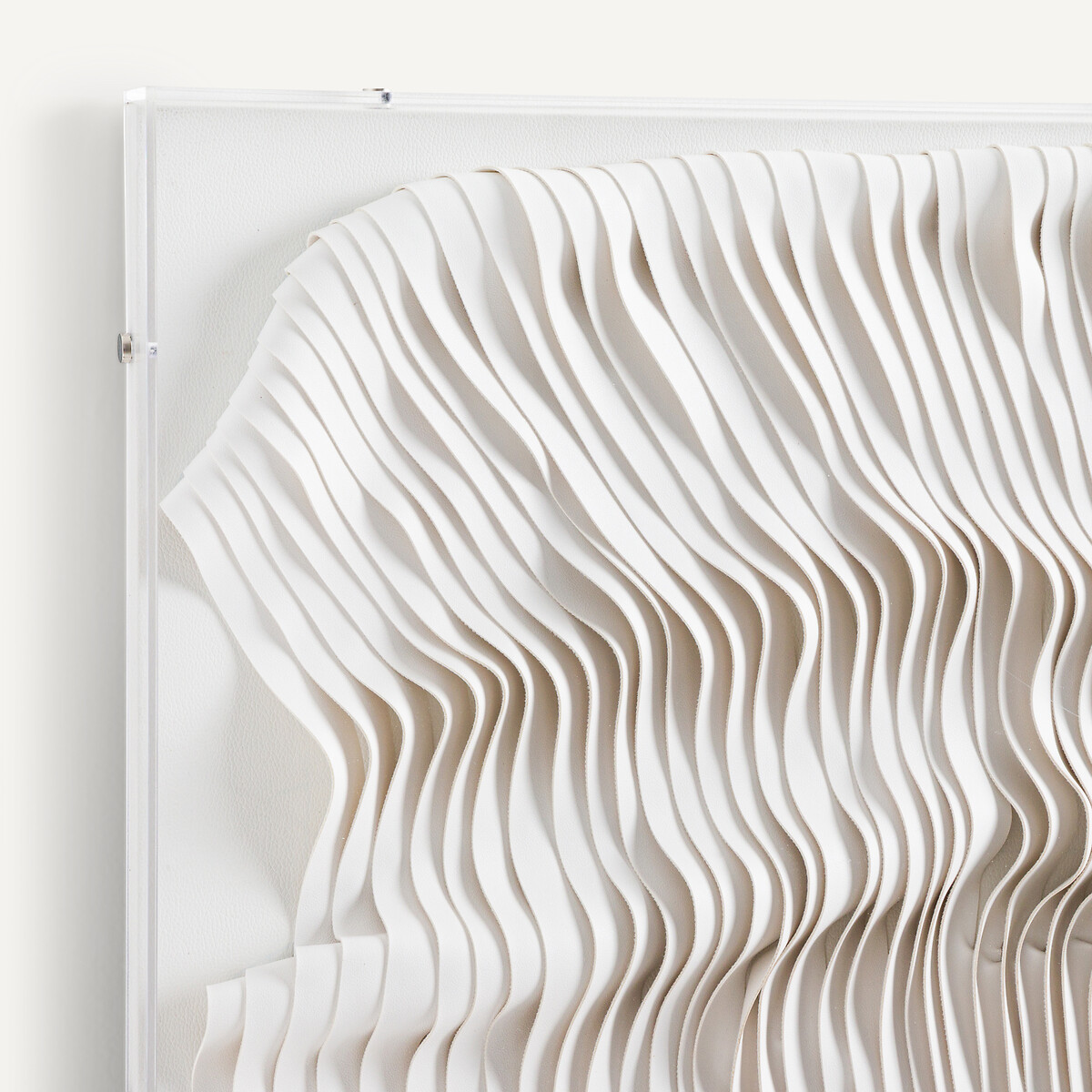 Wandschmuck Ondor, Streifen aus weissem Leder weiss, AM.PM