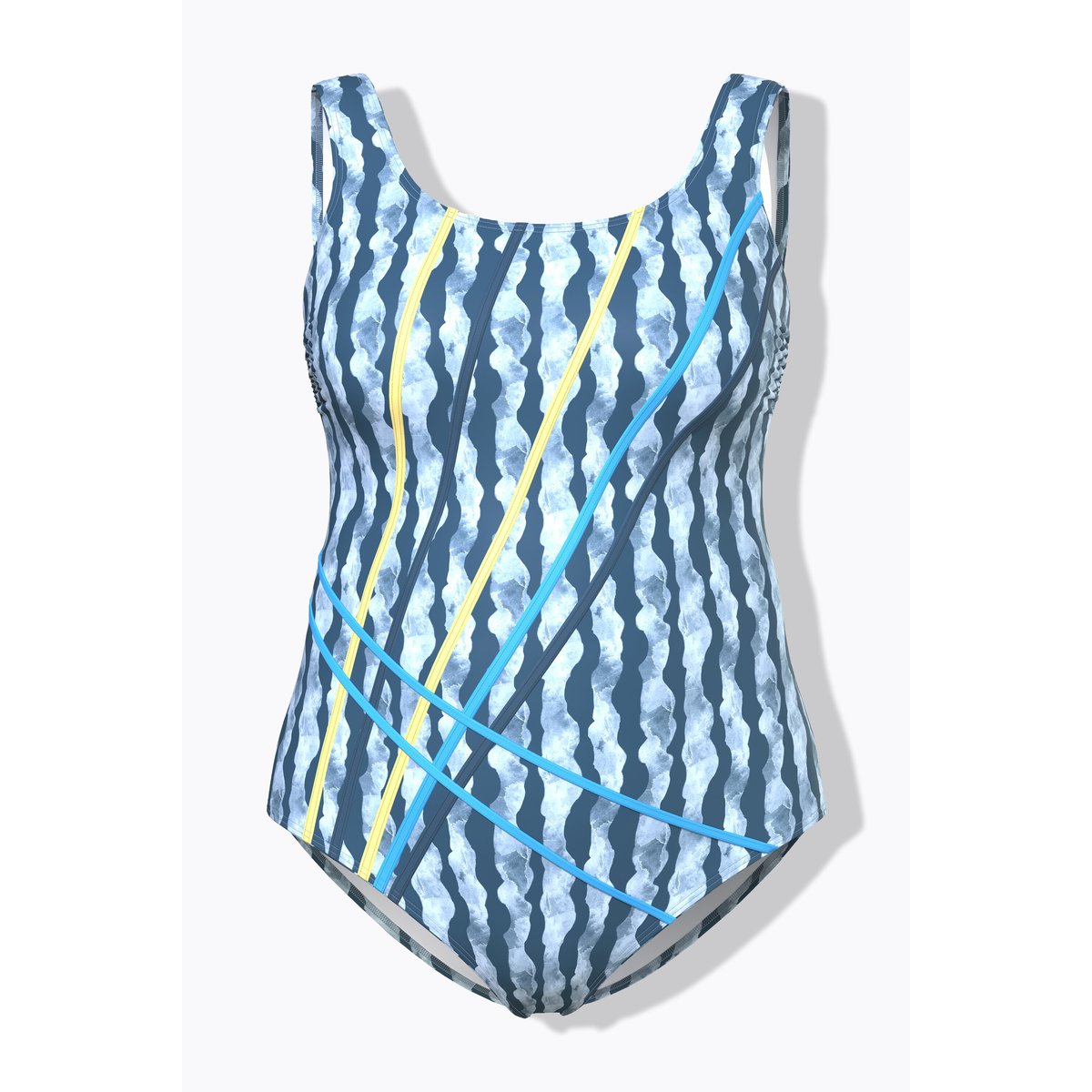 Maillot de bain sans bonnets souples. bleu, ULLA POPKEN