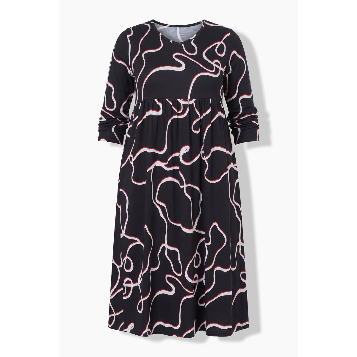 Robe maxi imprimée noir, ULLA POPKEN