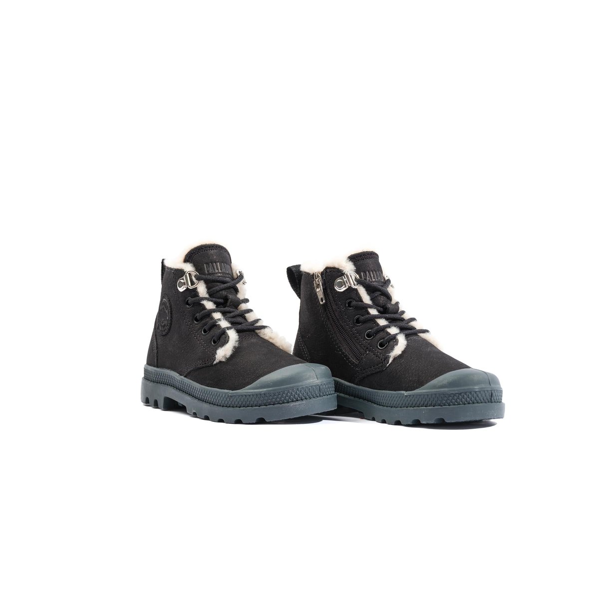 Baskets montantes en coton PAMPA ZIP WL noir-black, PALLADIUM
