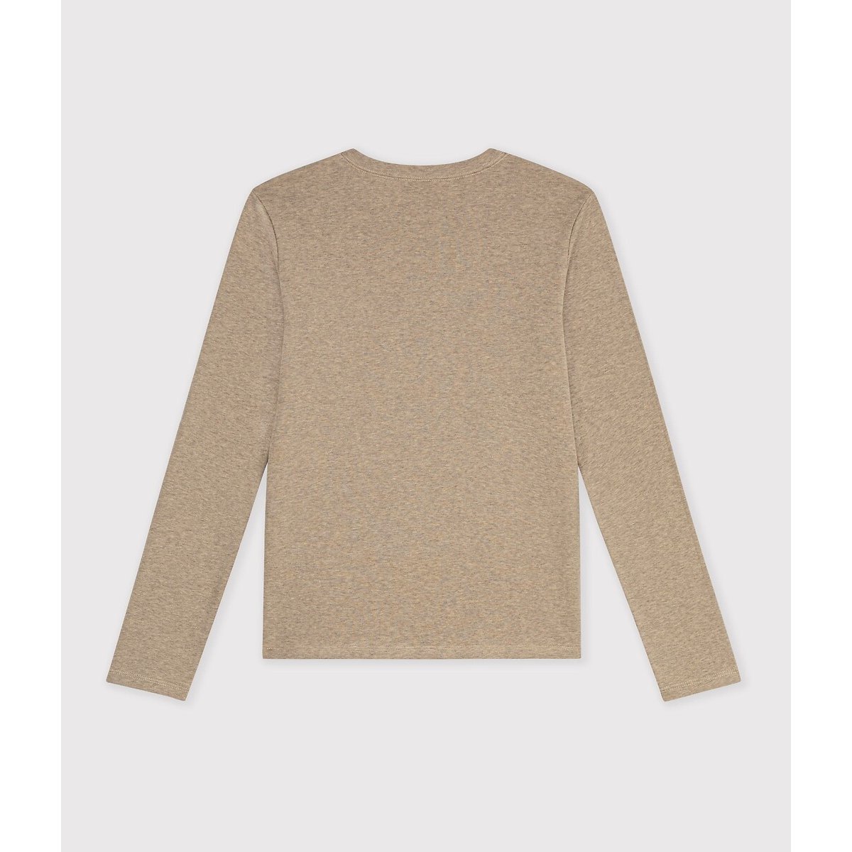 Crew Neck Long Sleeve T-Shirt beige, PETIT BATEAU