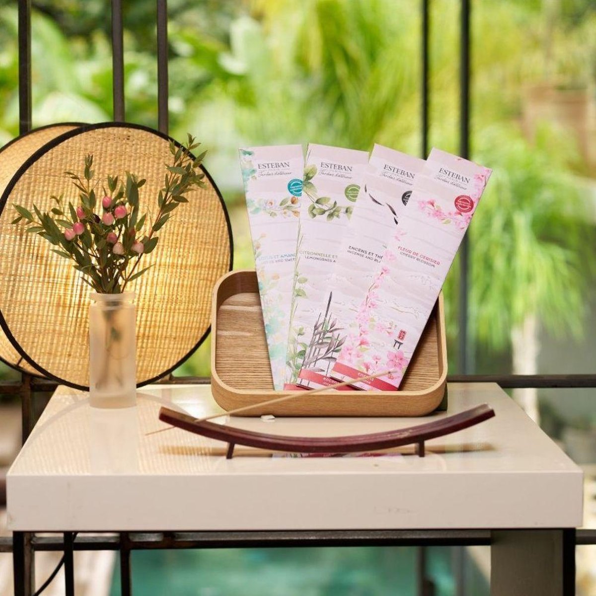 Parfum d'intérieur - Encens indiens 20 bâtonnets Fleur de Cerisier marron, ESTEBAN