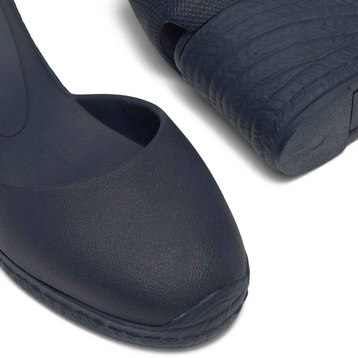 Espadrilles compensées avec rubans en coton biologique CAREEN PLATFORM bleu nuit, CASTANER