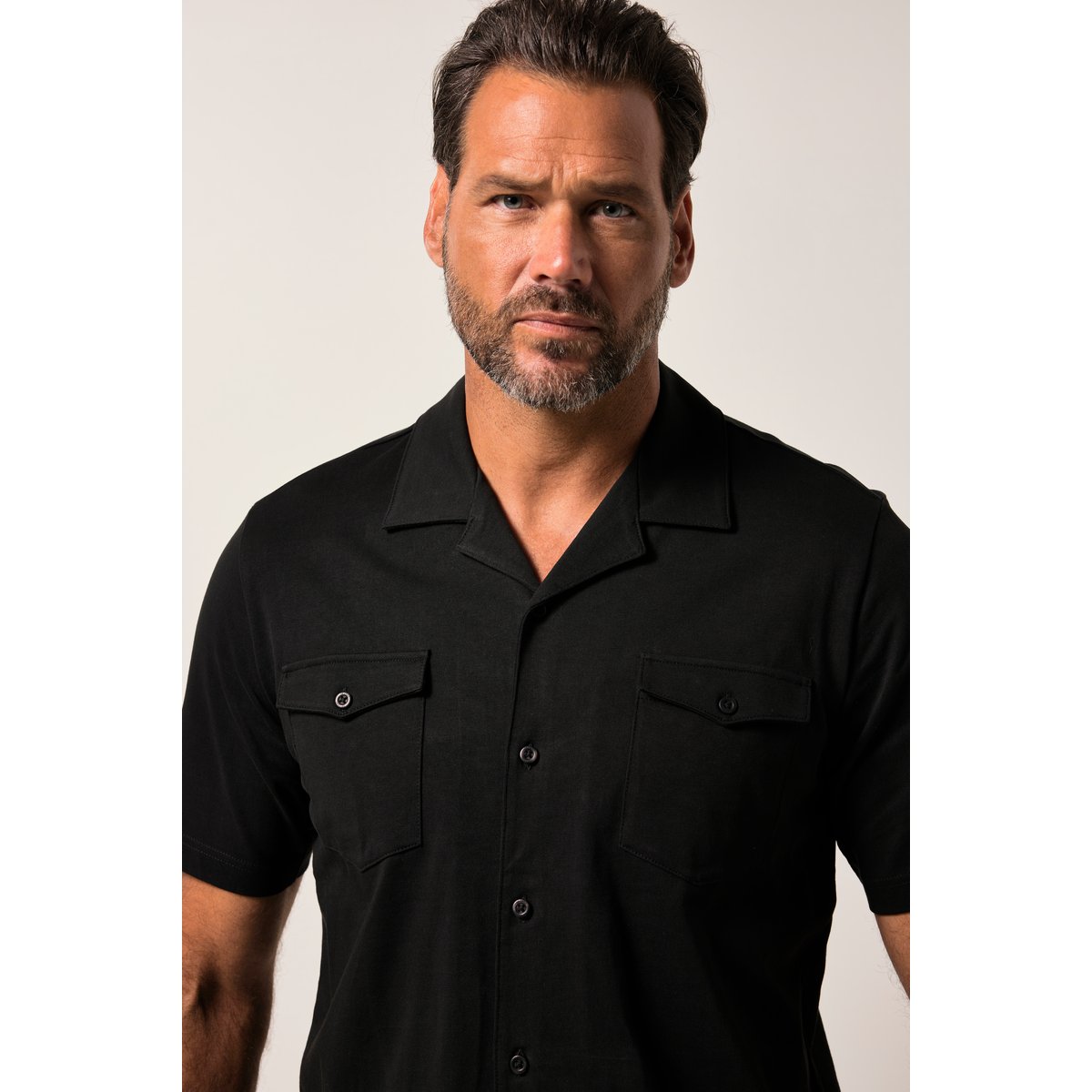Chemise en jersey noir, JP1880