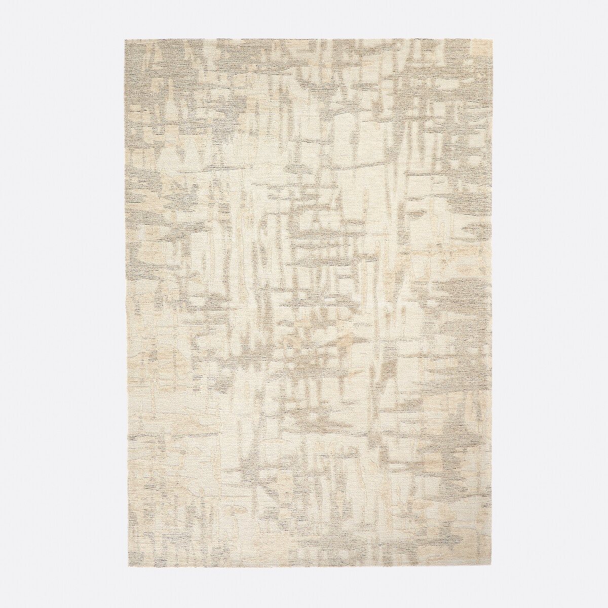 Plat geweven vloerkleed met abstracte motieven, Aruni beige , LA REDOUTE INTERIEURS
