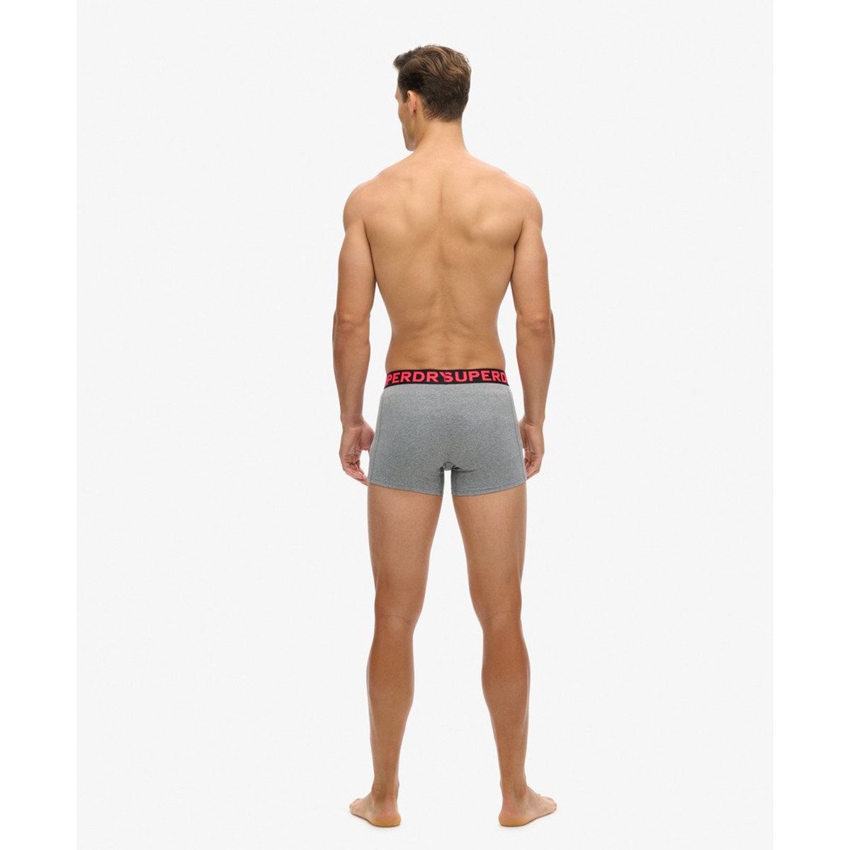 Lot de trois caleçons gris noos chiné, SUPERDRY