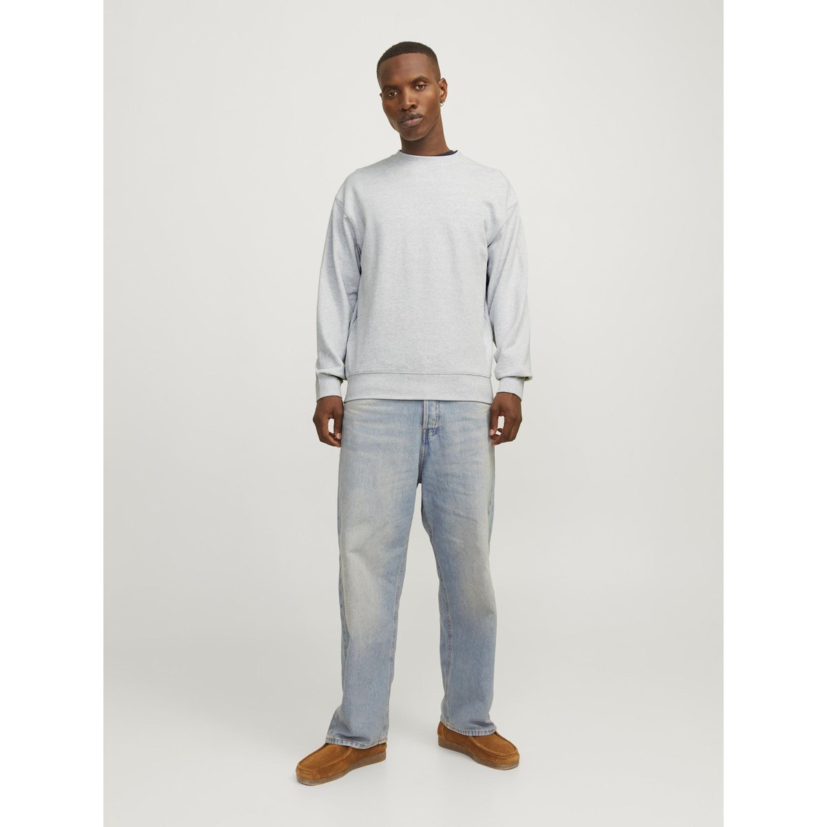 Sweat-Shirt white melange, JACK & JONES
