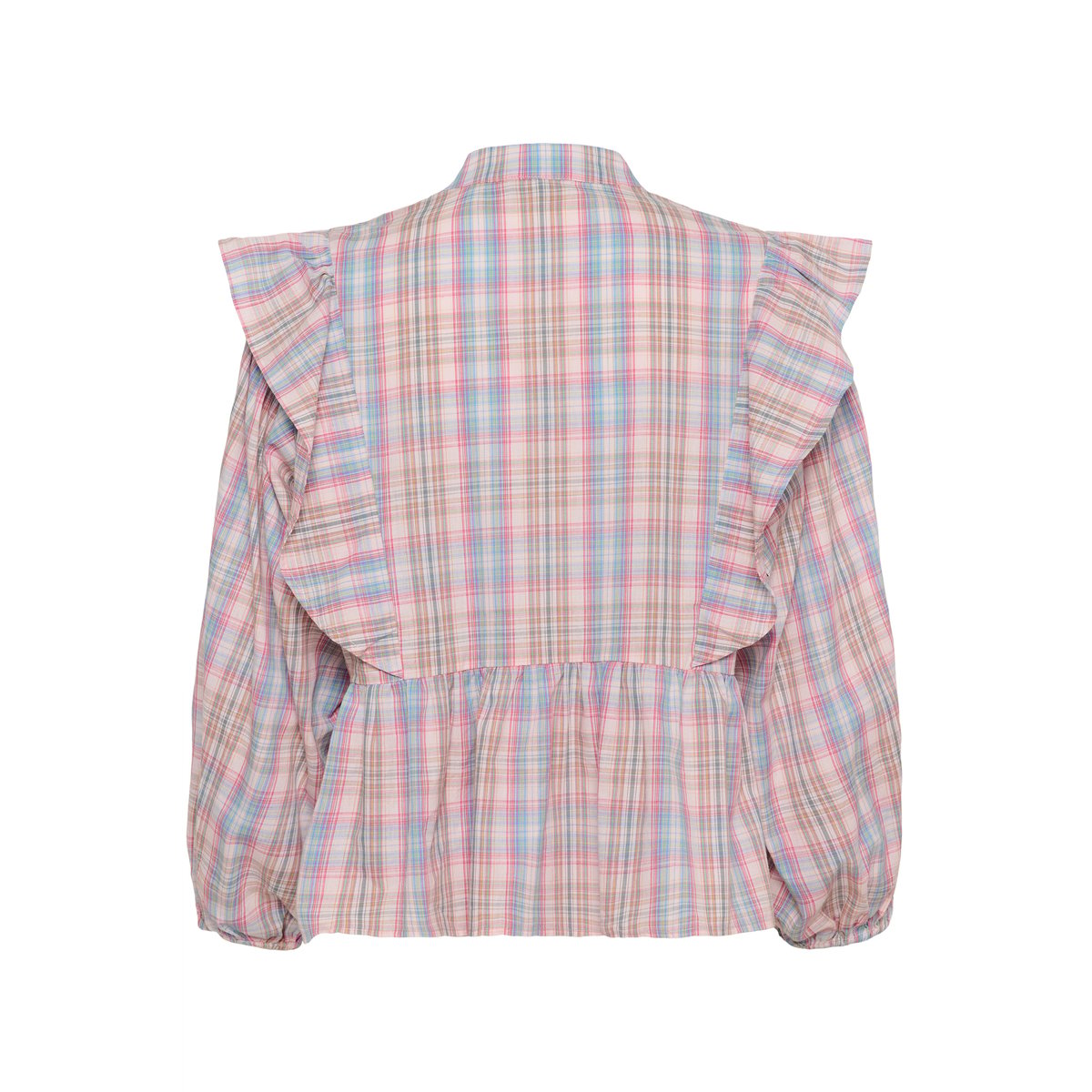 Blouse à manches longues multicolore multi checks, CULTURE