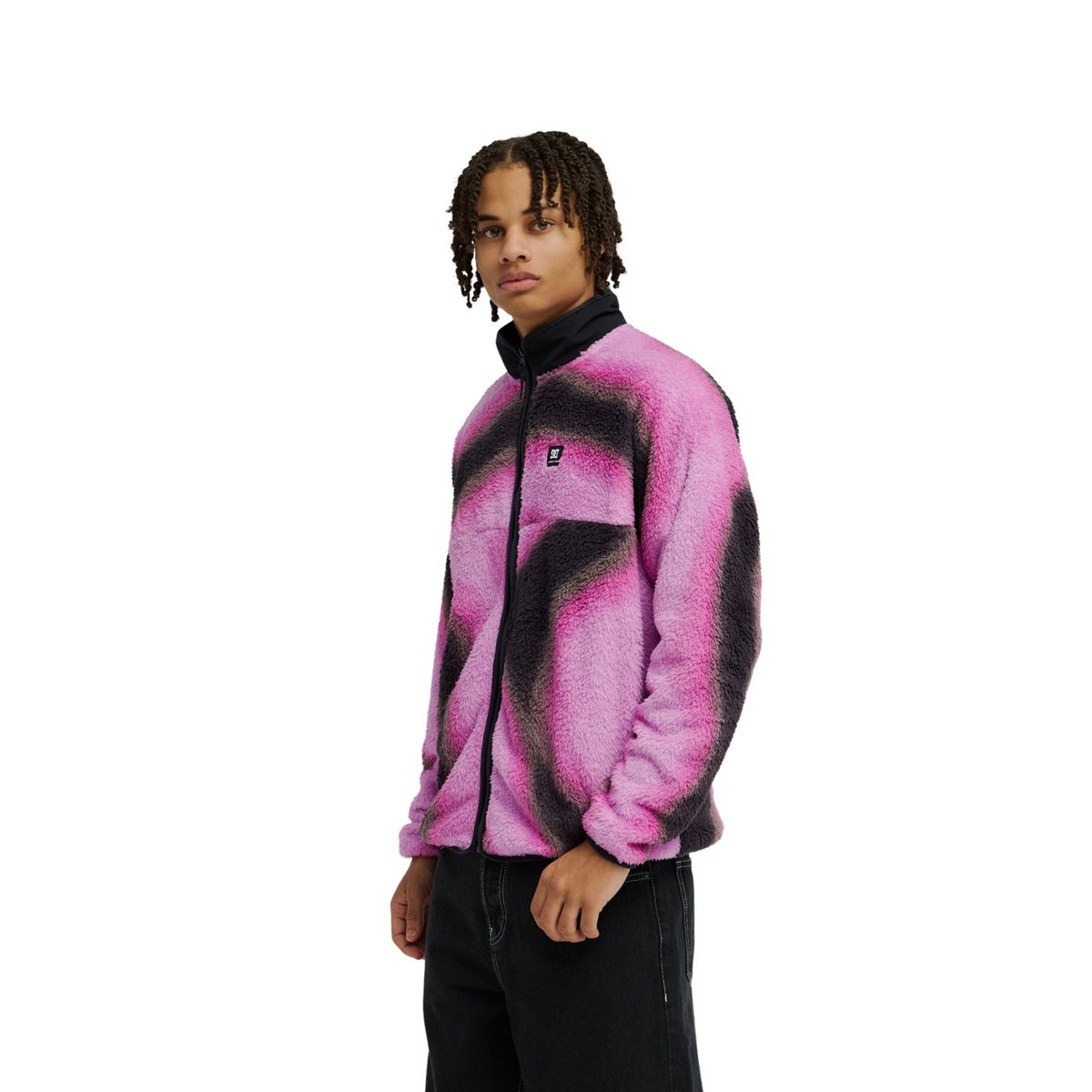 Polaire zippée en sherpa LYNX. rose offscale lilac, DC SHOES