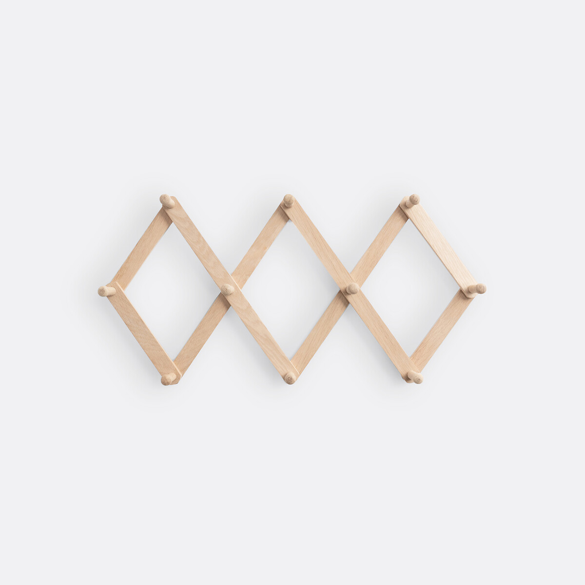 Wandgarderobe Melay in Akkordeonform, Eiche oder Birke naturfarbenes holz, LA REDOUTE INTERIEURS