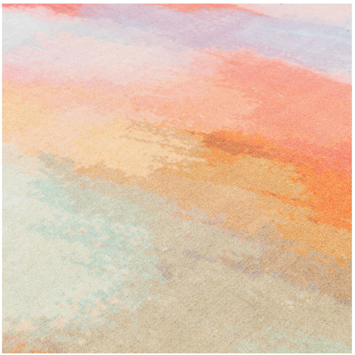 Watercolour Effect Patterned Rug in 100% Wool multi-coloured, ÉDITÉ