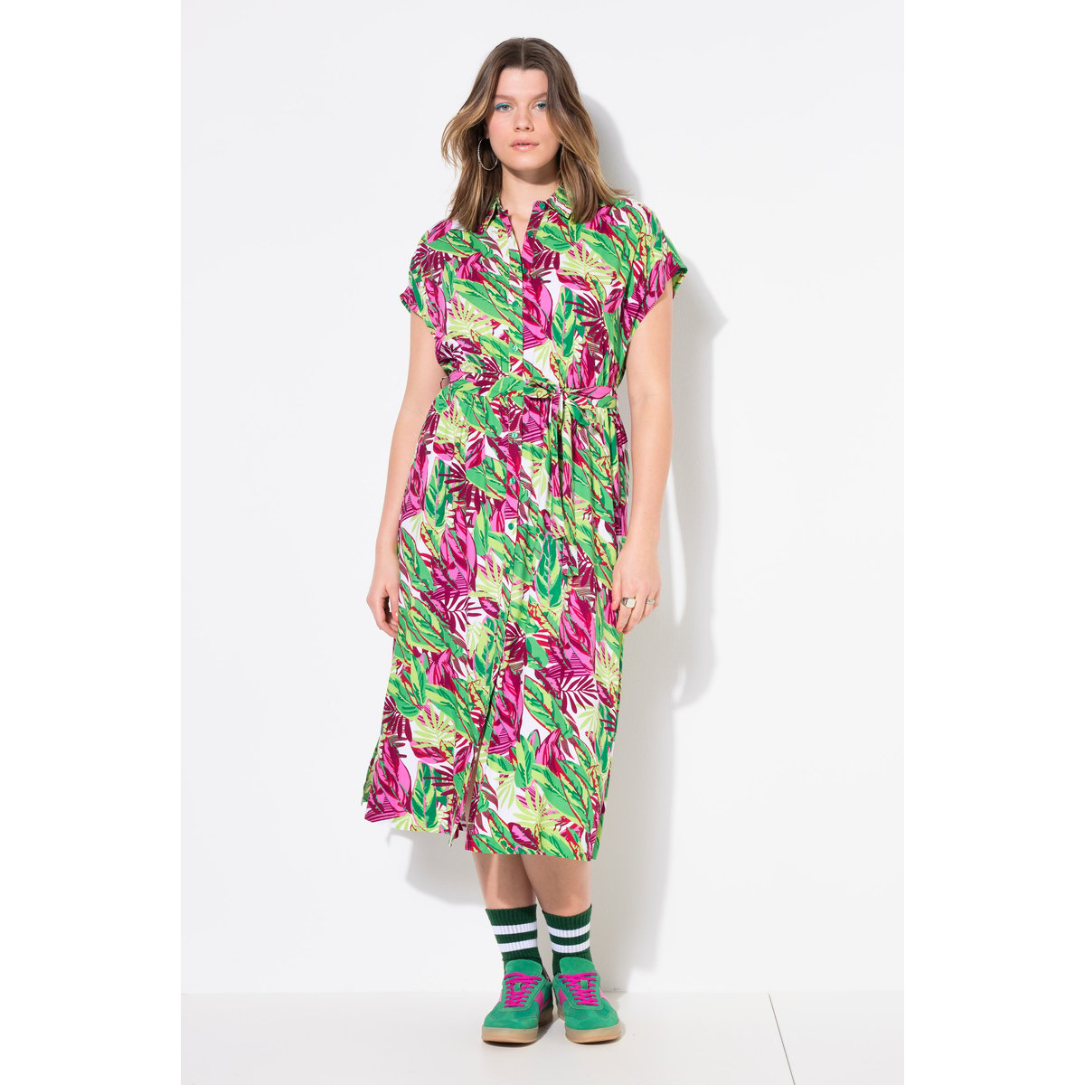 Robe maxi oversize, imprimé jungle vert émeraude, STUDIO UNTOLD