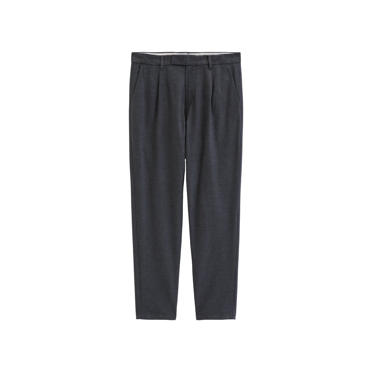 Chino modèle Belsbo à plis, coupe décontractée en mélange élastique de coton bio et de viscose noir, MARC O'POLO