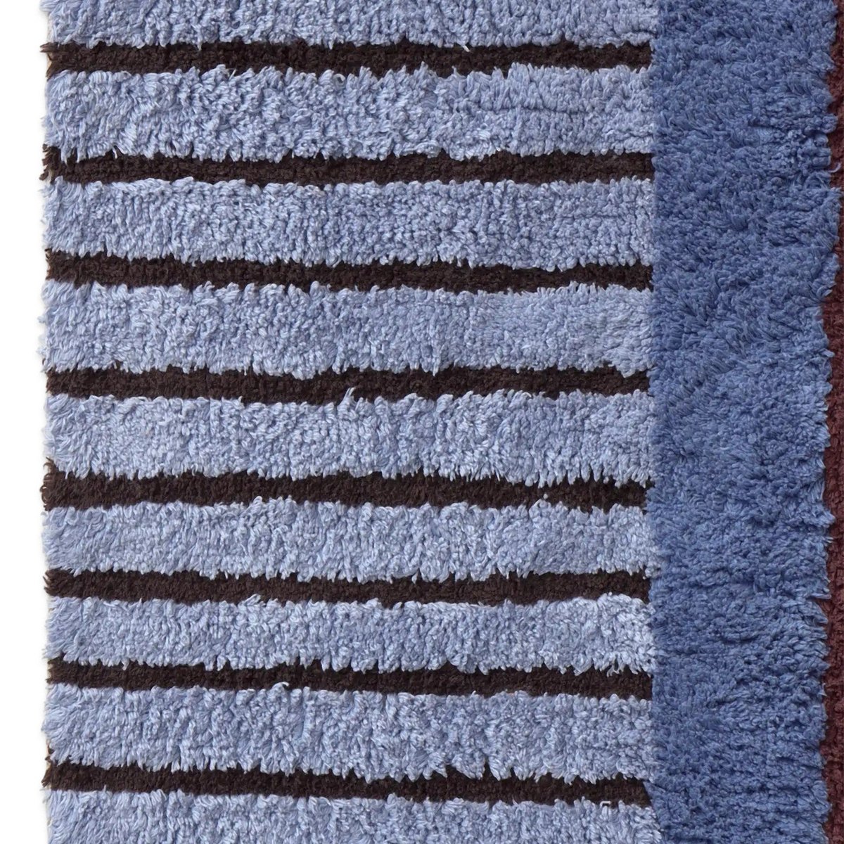 Tapis rectangulaire en coton Indigo Blue COLOR ON naturel, bleu anil, grain de café, bleu jean, marsala, brun terre, bourgogne, miel clair, LORENA CANALS