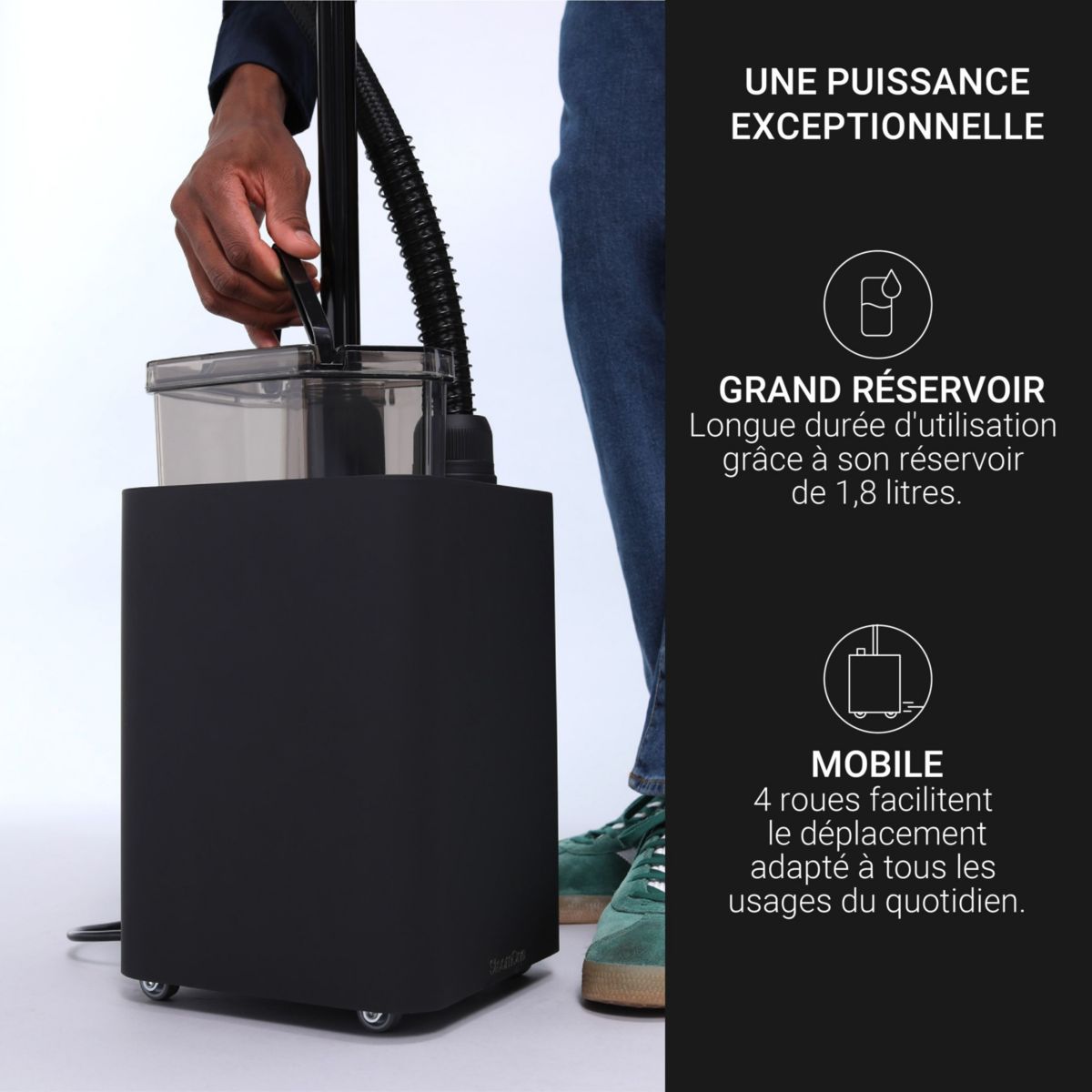 Défroisseur vapeur EUJK300B V2 Henri couleur unique, STEAMONE