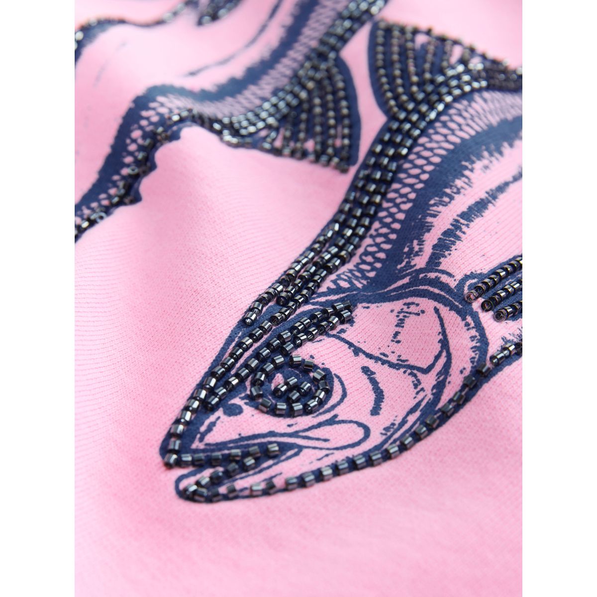 Sweat à imprimé poisson et perles rose, NEXT