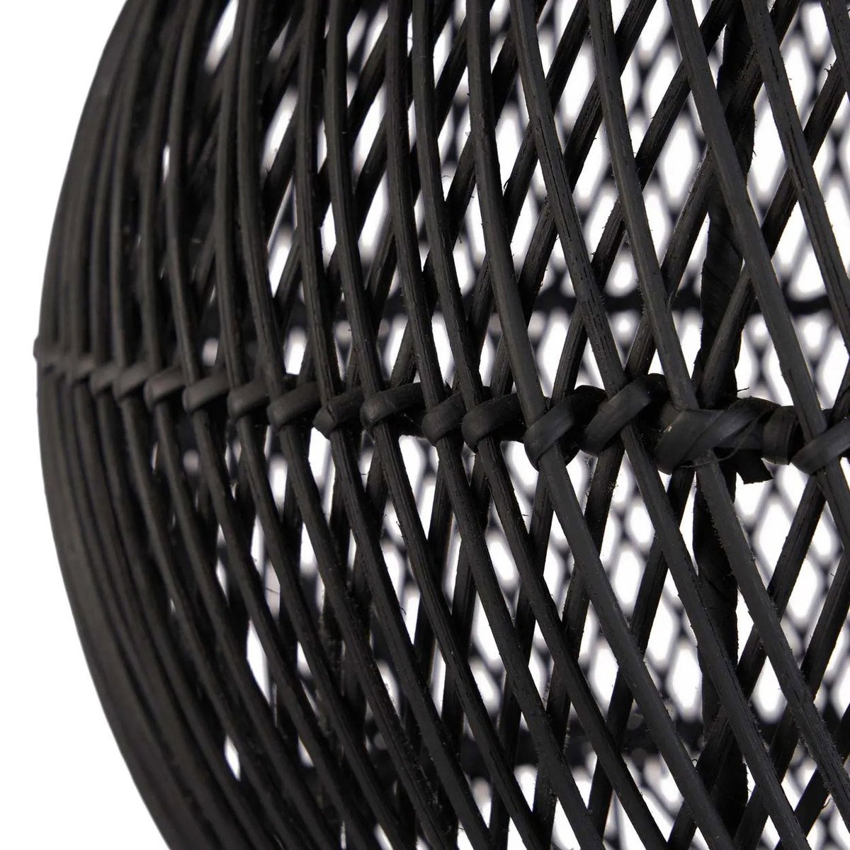 Suspension en rotin BUBBLE noir, BAZAR BIZAR