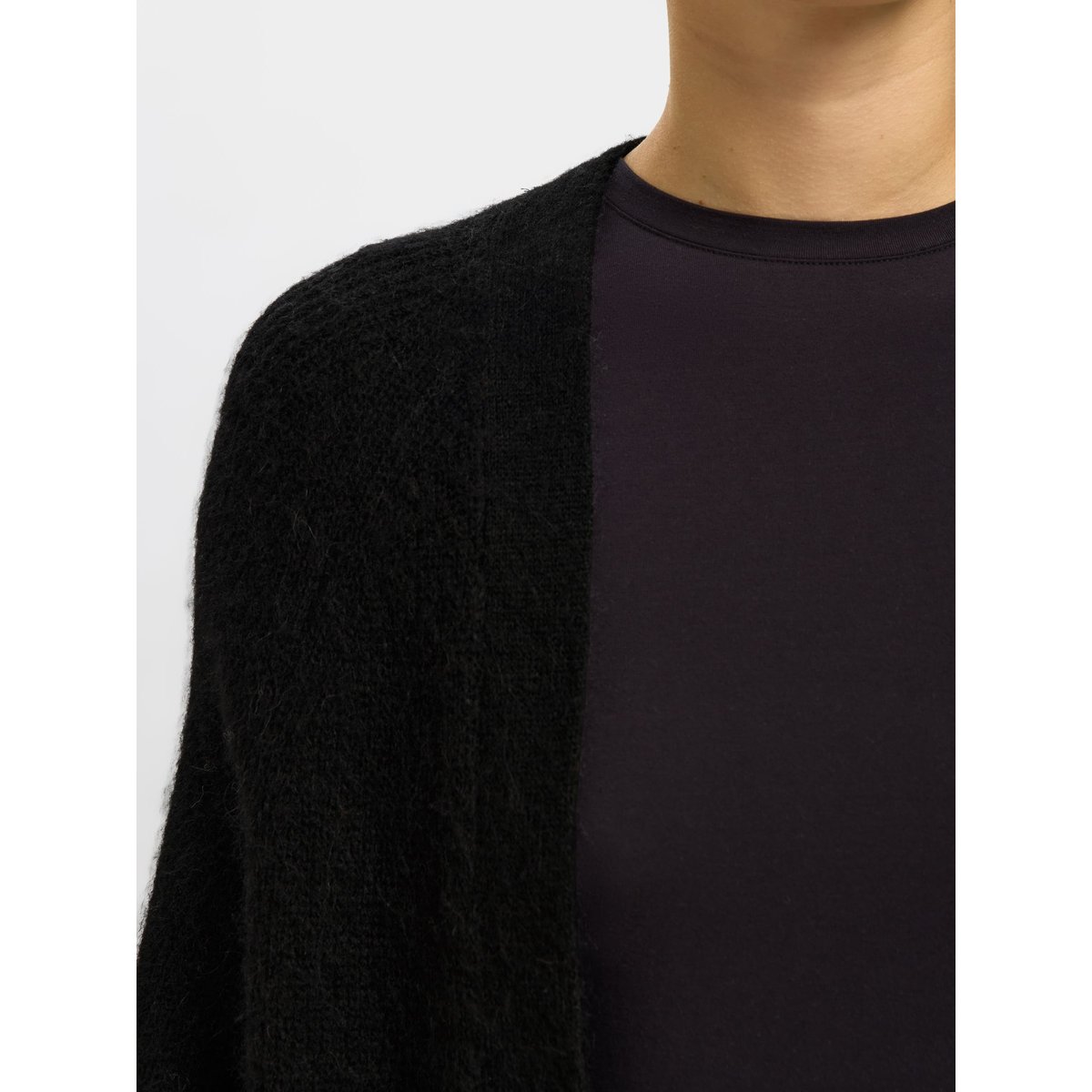 Cardigan En Maille black, SELECTED