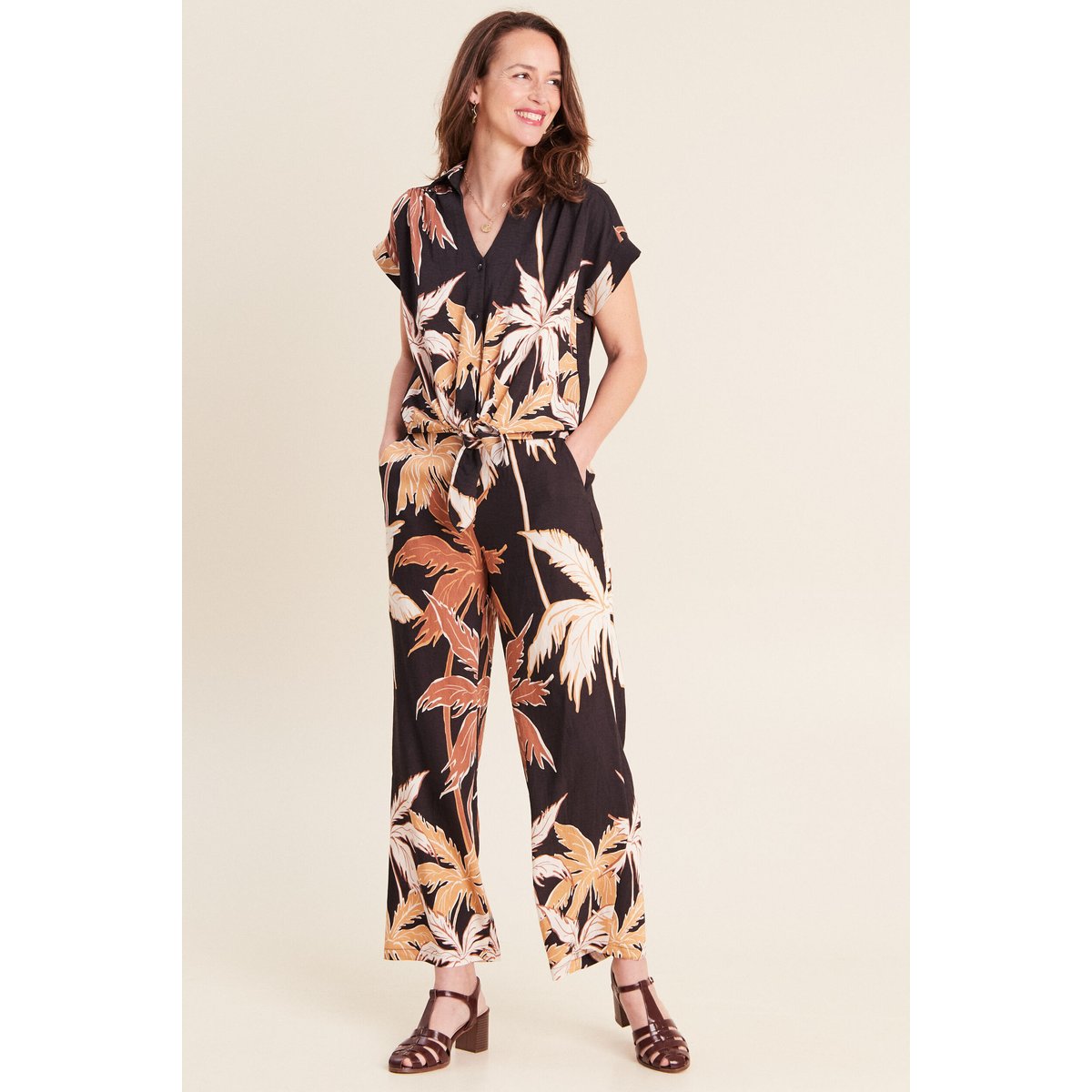 Chemise fluide manches courtes noir, BREAL