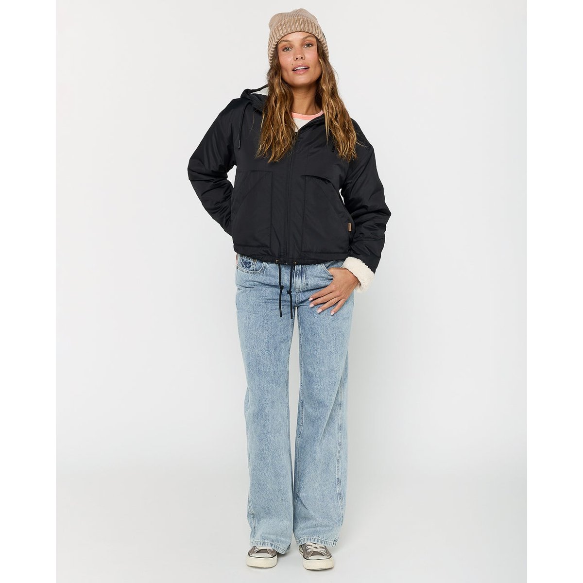 Veste Bomber KEEPSAKES noir délavé, RIP CURL