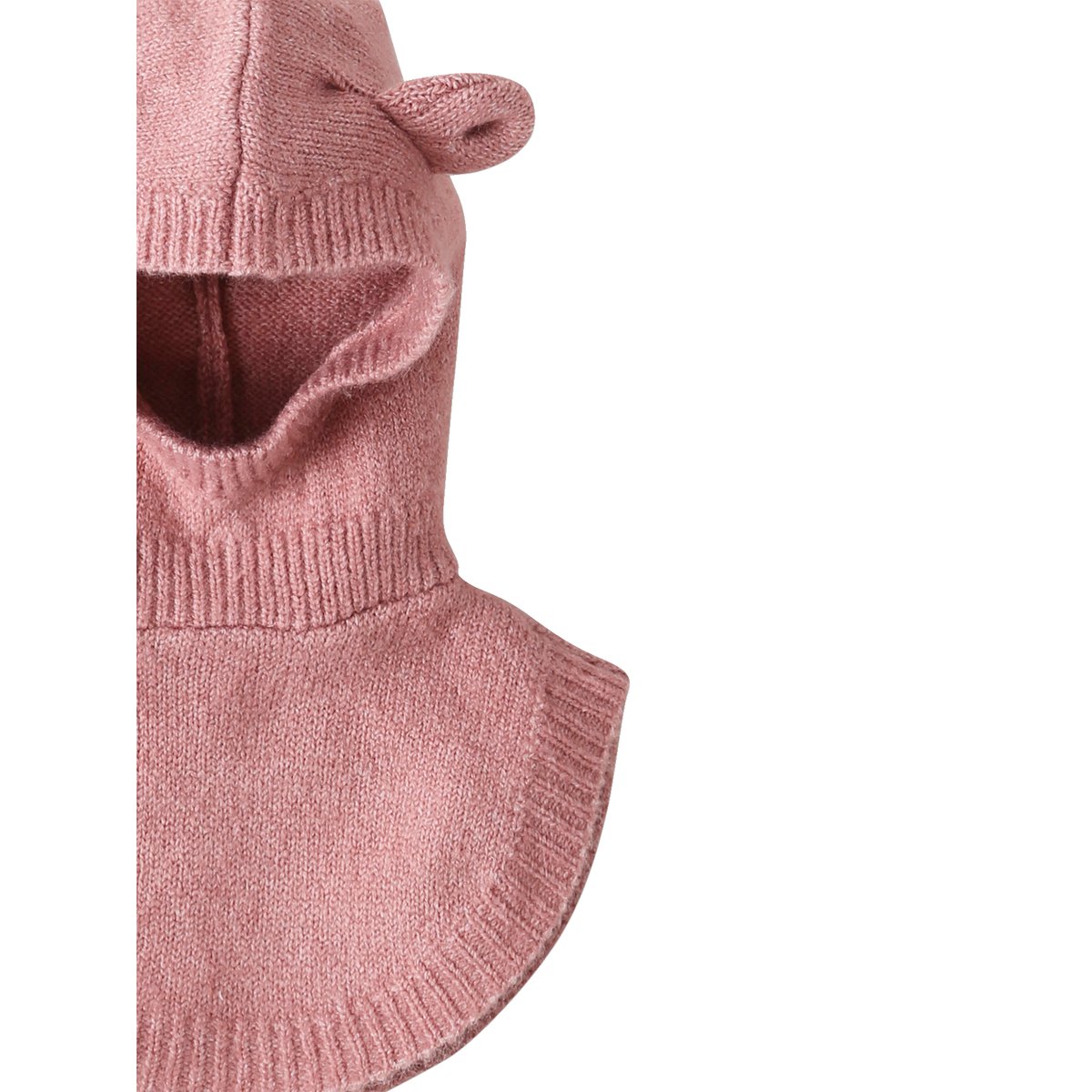 Cagoule avec plastron bébé en maille rose pâle, VERTBAUDET