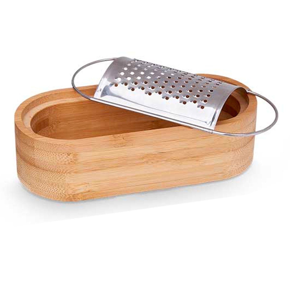 Râpe avec récipient bambou 7x15.5x4cm bois, WADIGA