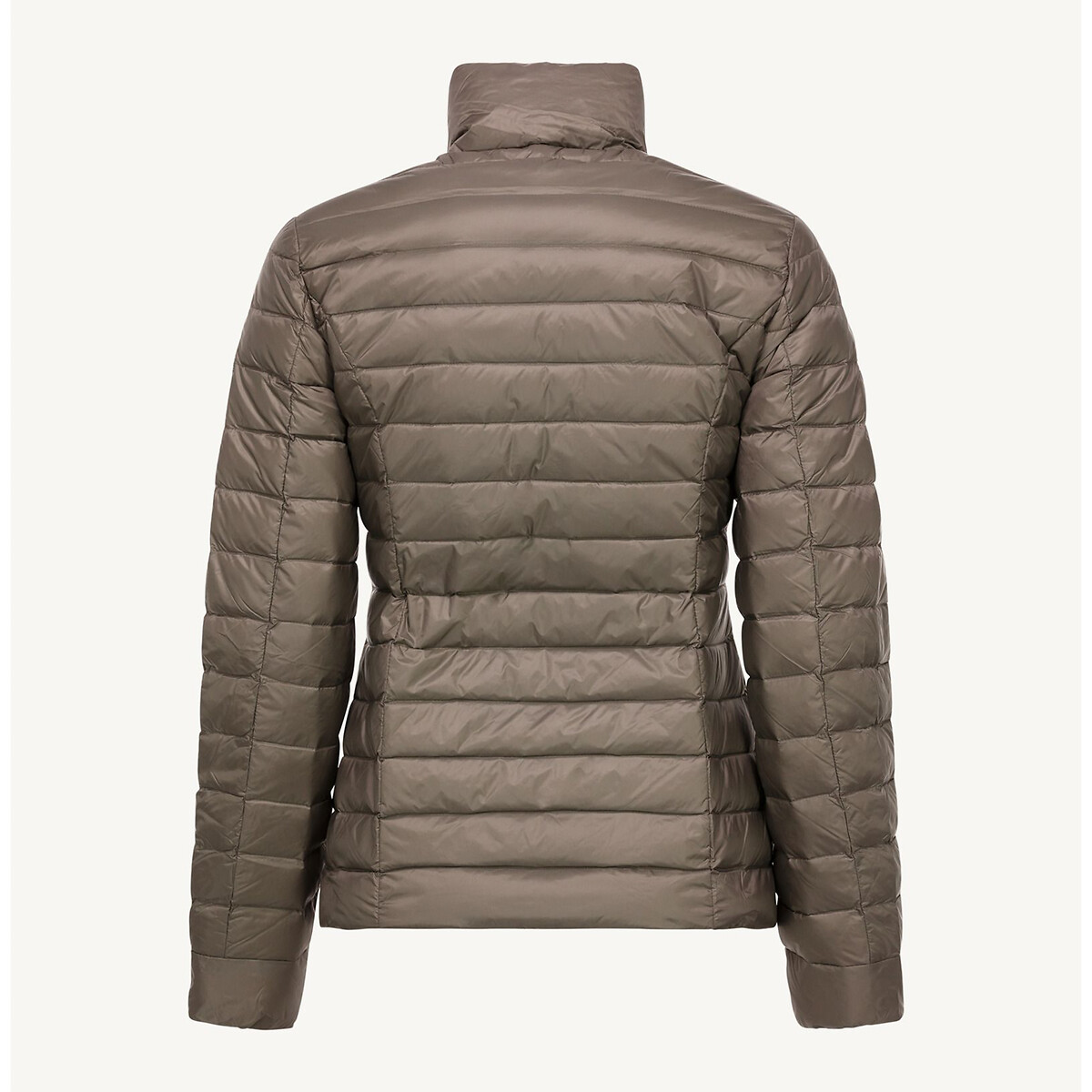 Cha Padded Jacket with High Neck and Zip Fastening taupe, JOTT
