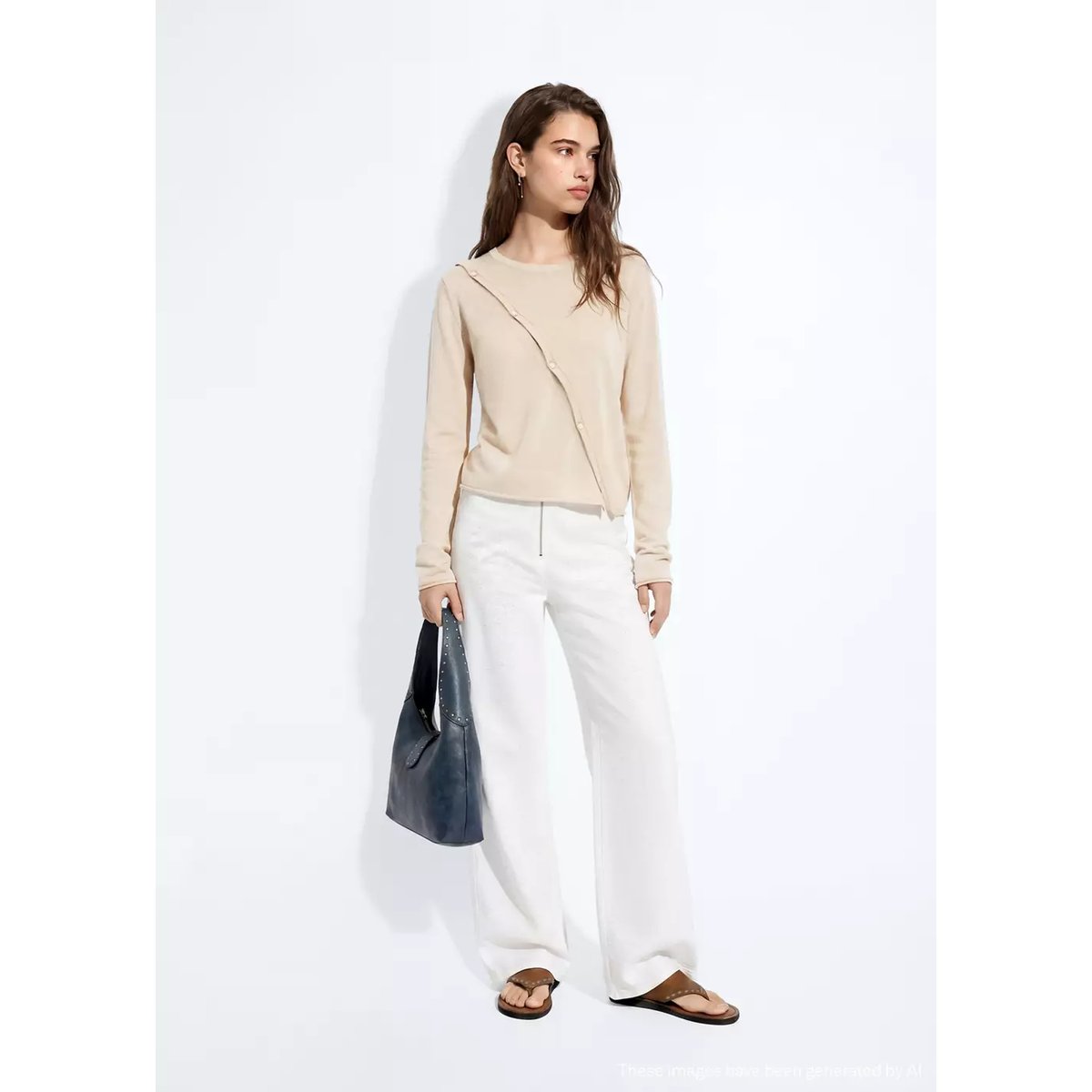 Cardigan en maille avec détail d’ouverture sable, MANGO TEEN